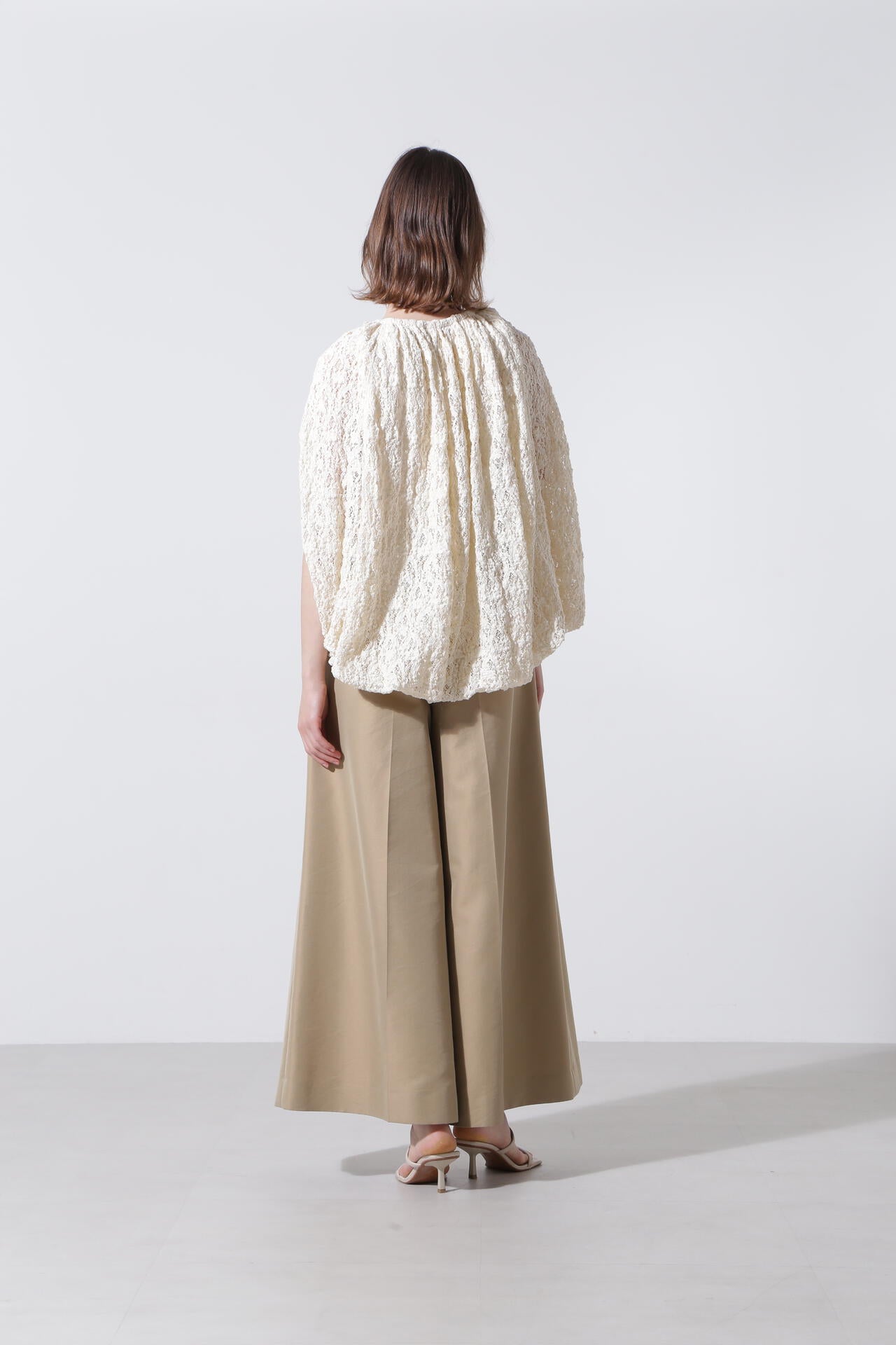 【TV着用】【STORY 8月号掲載商品】レーシージャージポンチョブラウス