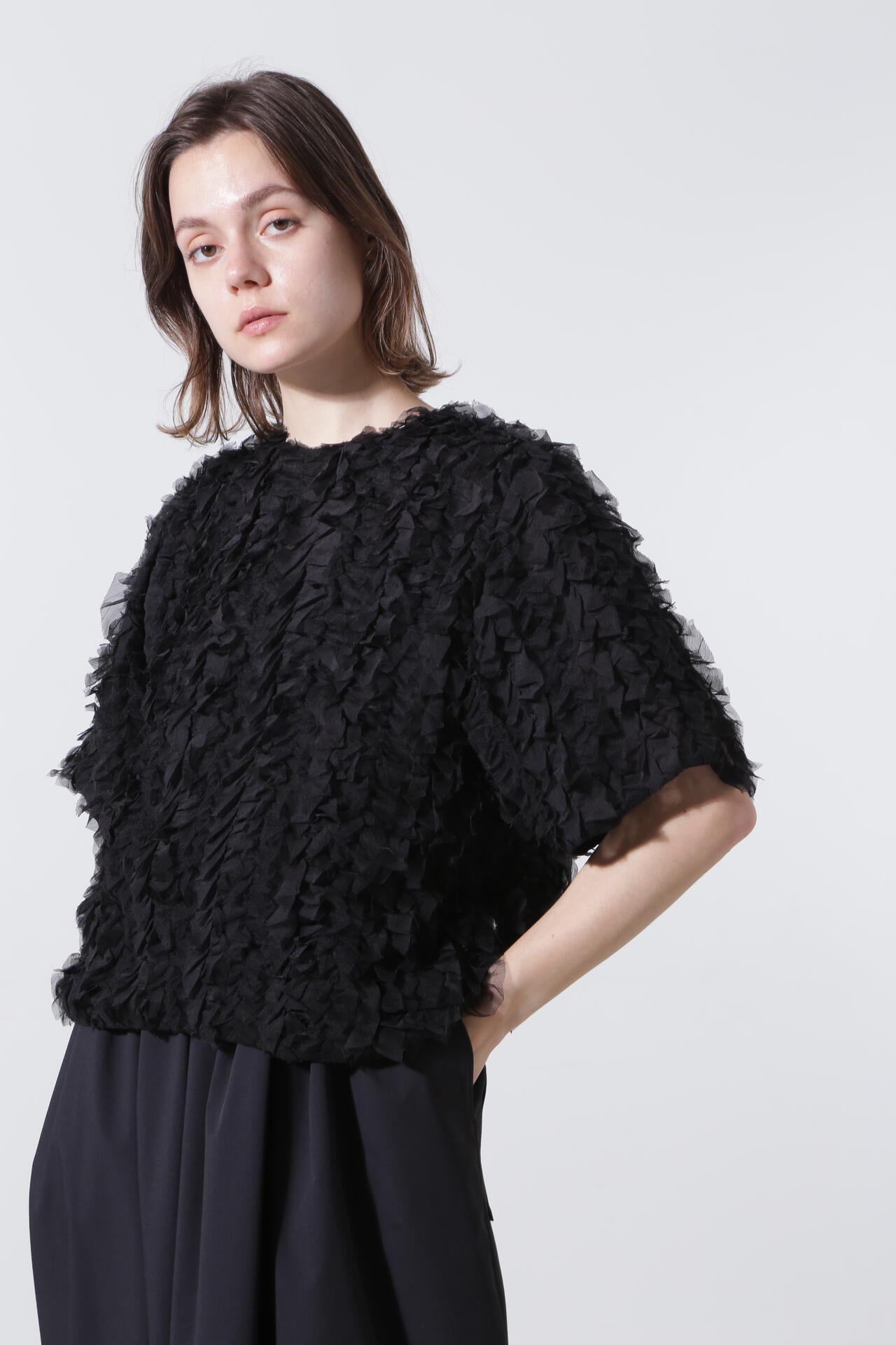 【TV着用】フリチュリジャガードブラウス