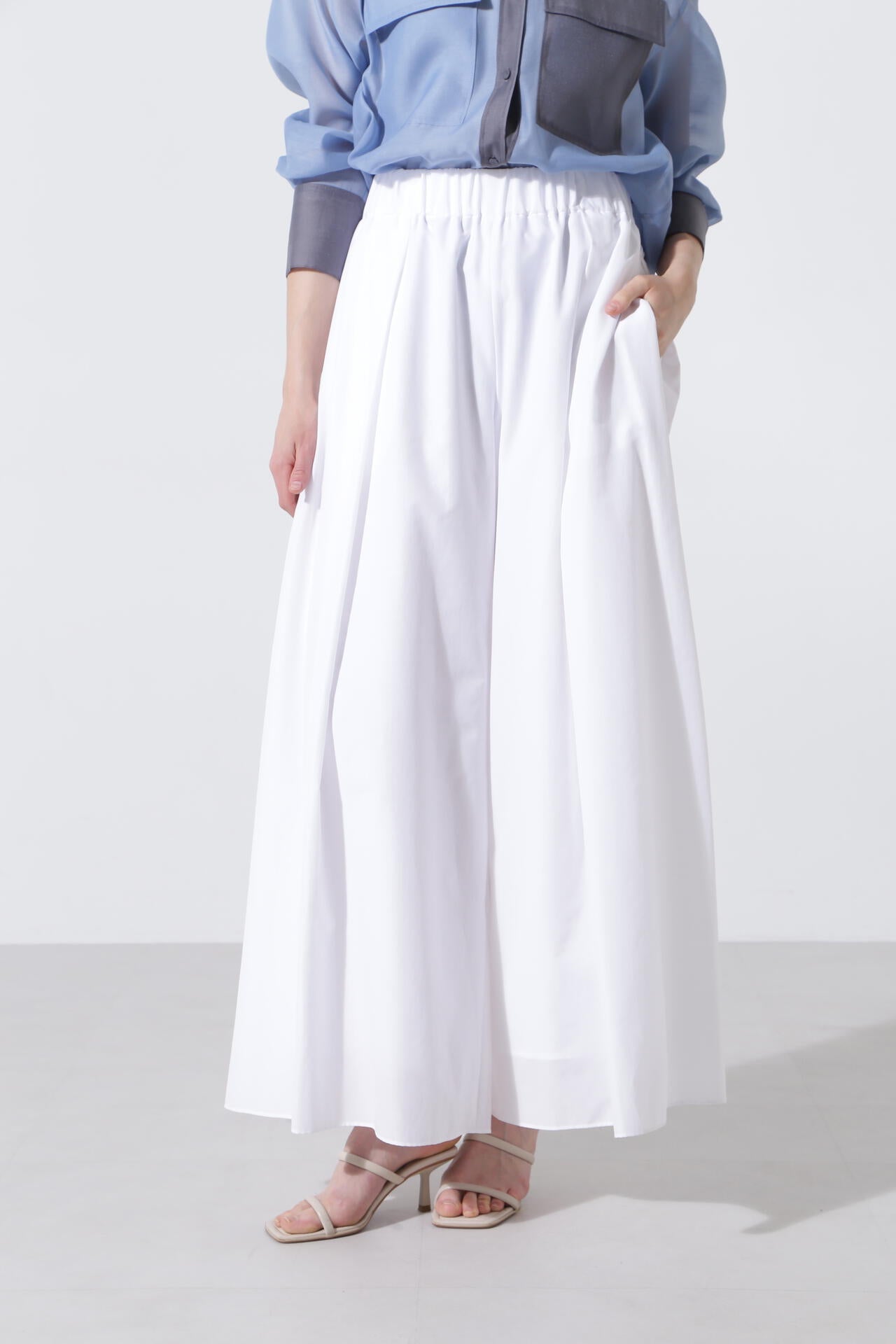 【TV着用】【GISELe 6月号掲載商品】タイプライターギャザーパンツ