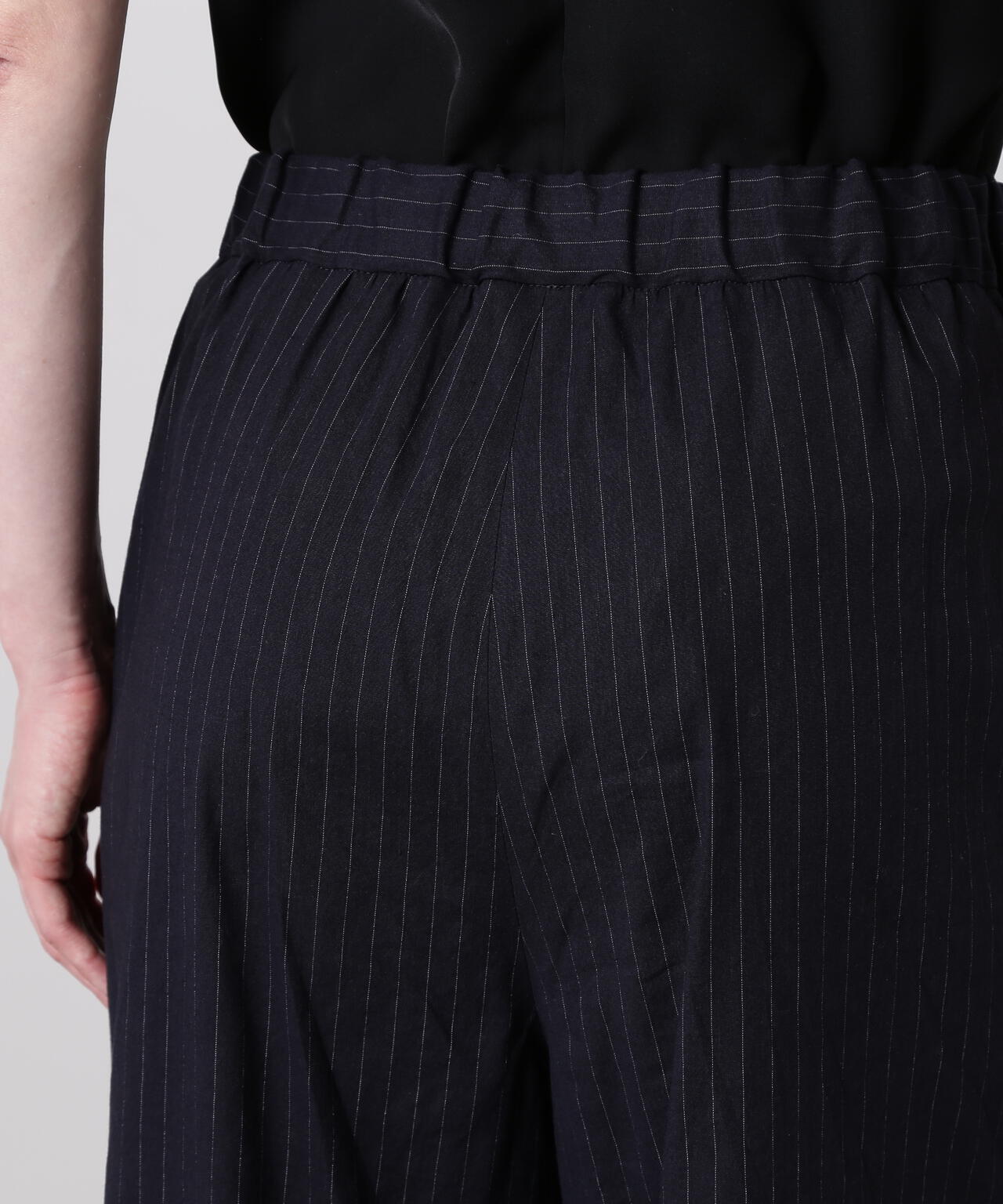 麻ストレッチイージーストレッチパンツ