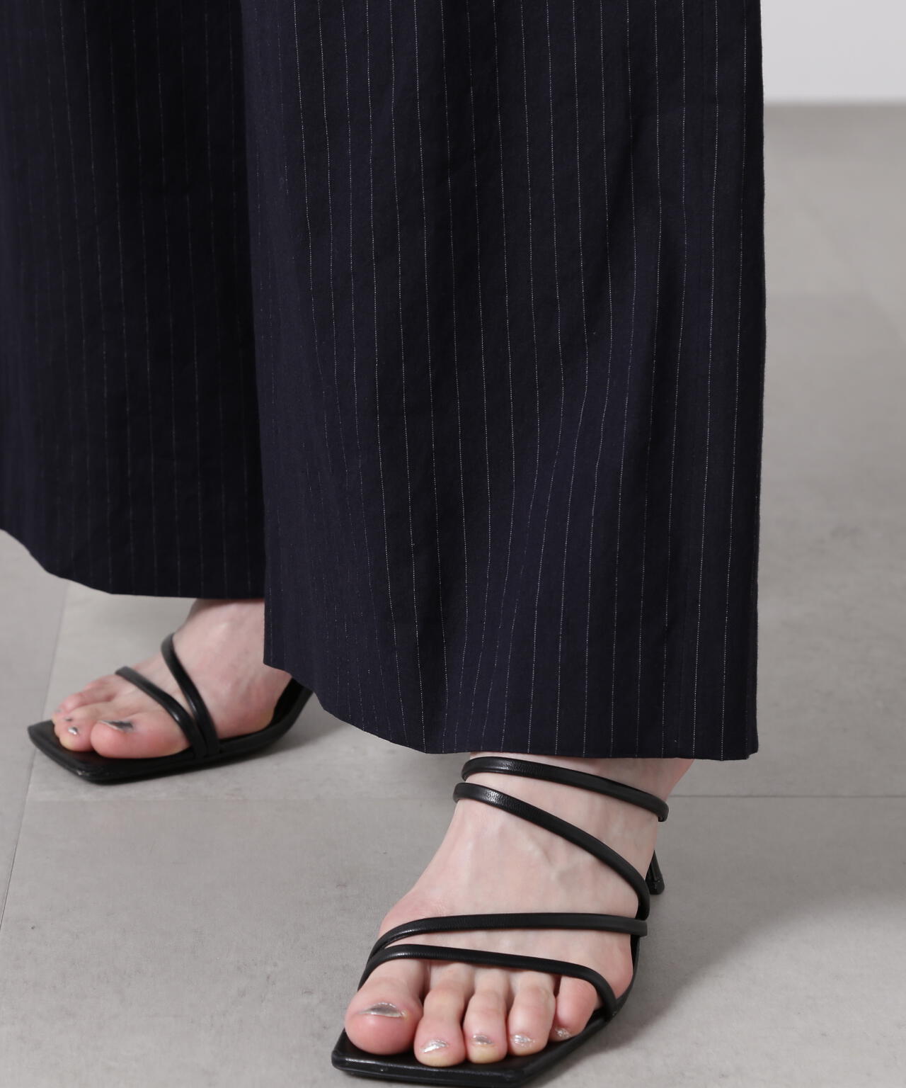 麻ストレッチイージーストレッチパンツ