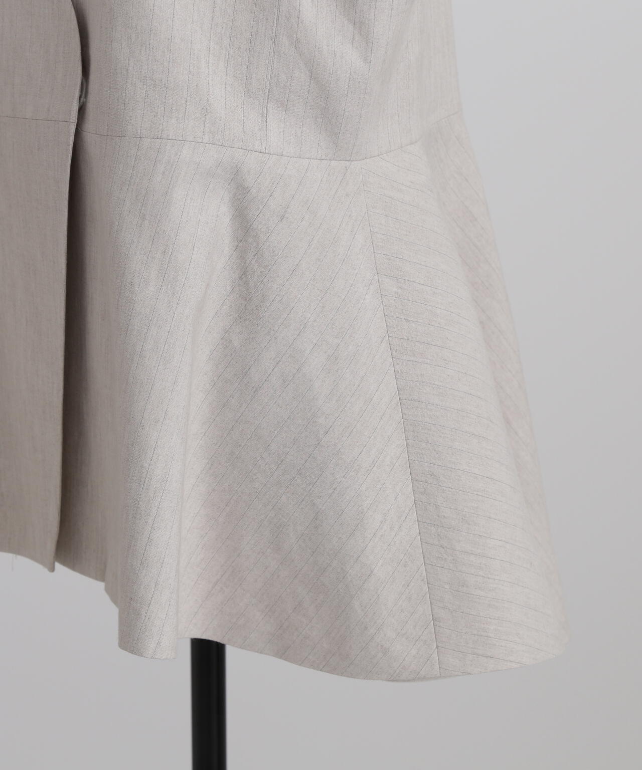 麻ストレッチカーヴィーネックジレ