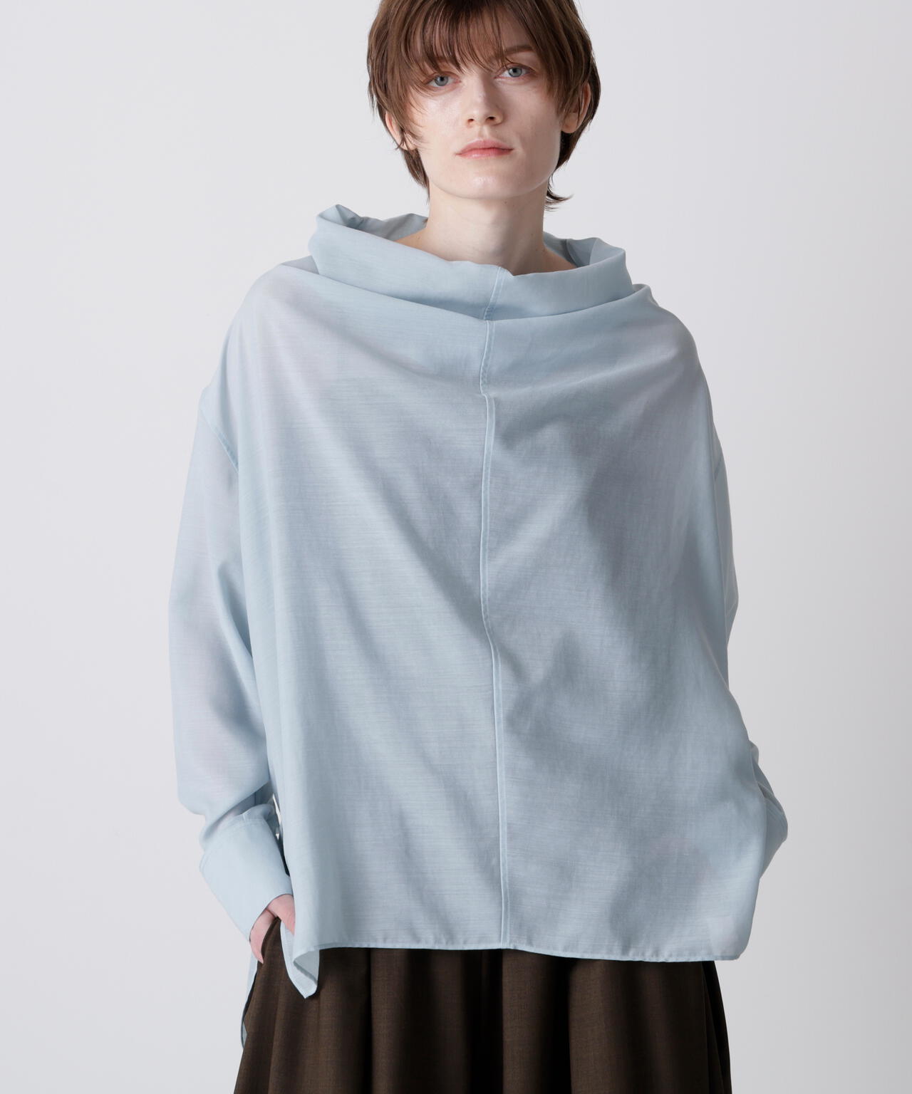 【限定カラー/ミント】スパンボイルブラウス