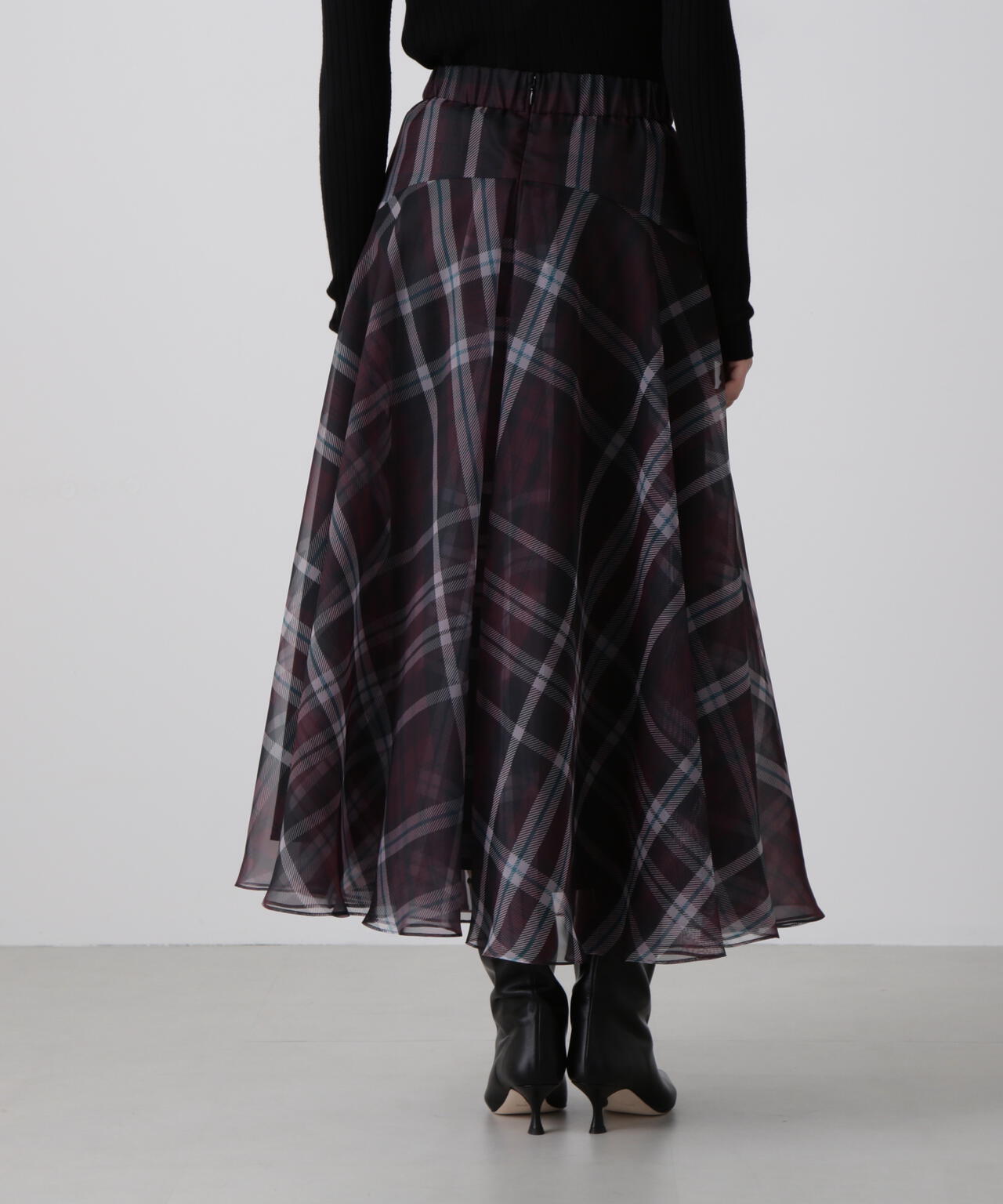 シアーチェックスカート