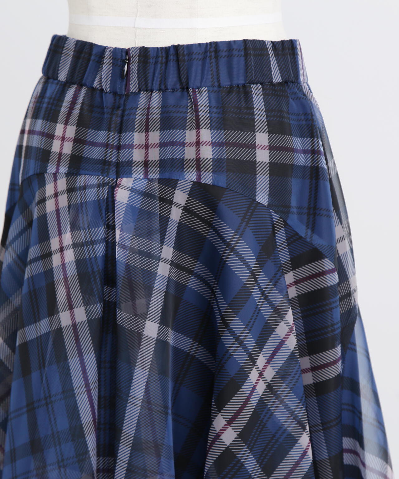 シアーチェックスカート