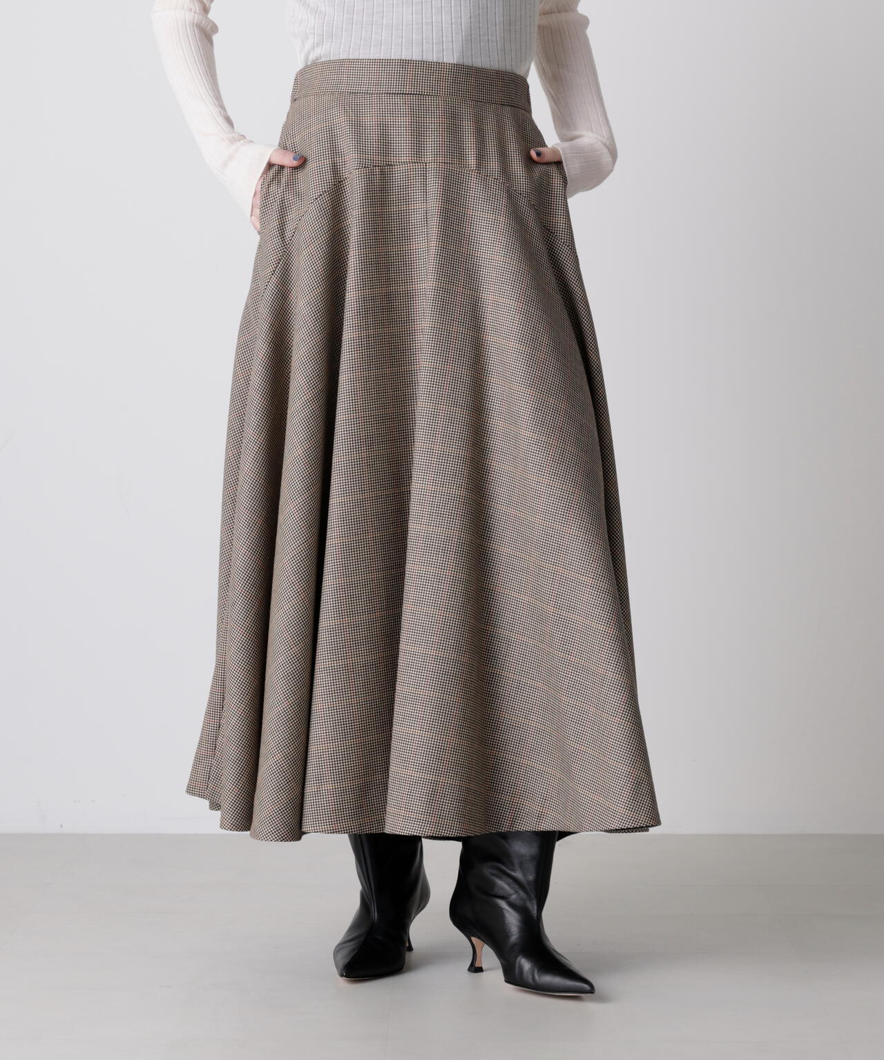 【Oggi 12月号掲載商品】ガンクラブチェックフレアスカート