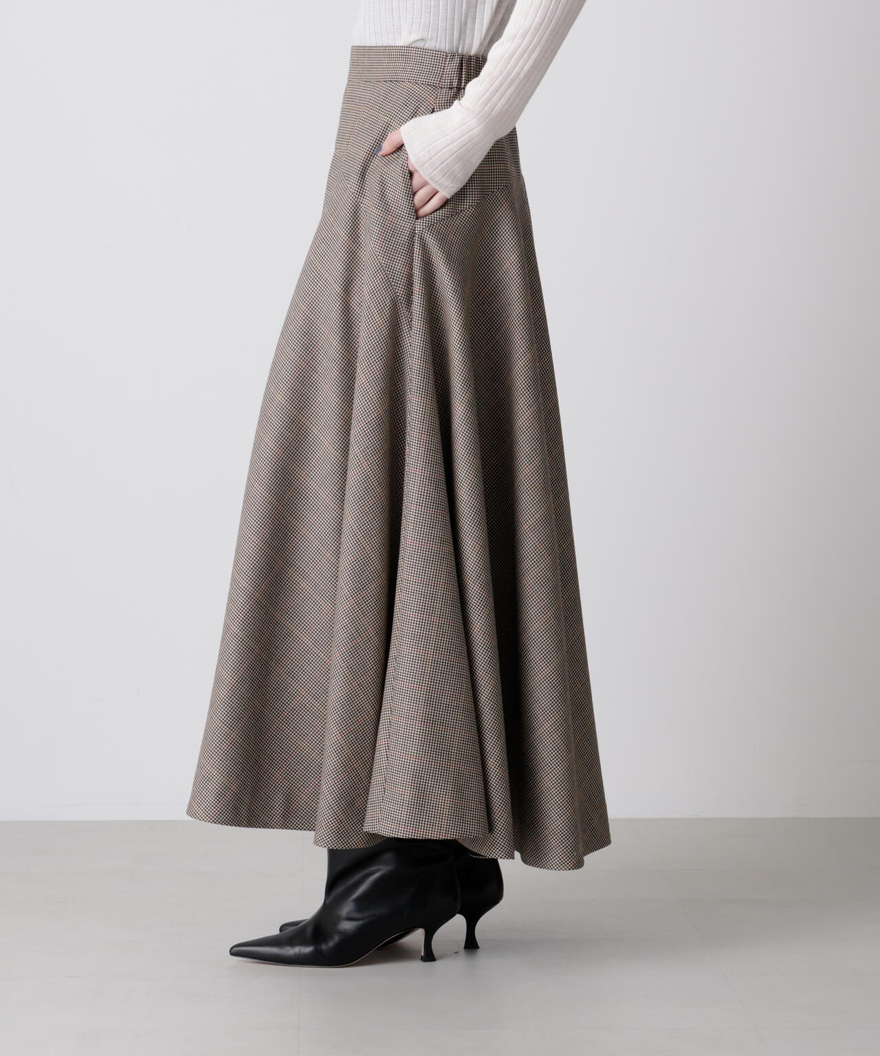 【Oggi 12月号掲載商品】ガンクラブチェックフレアスカート