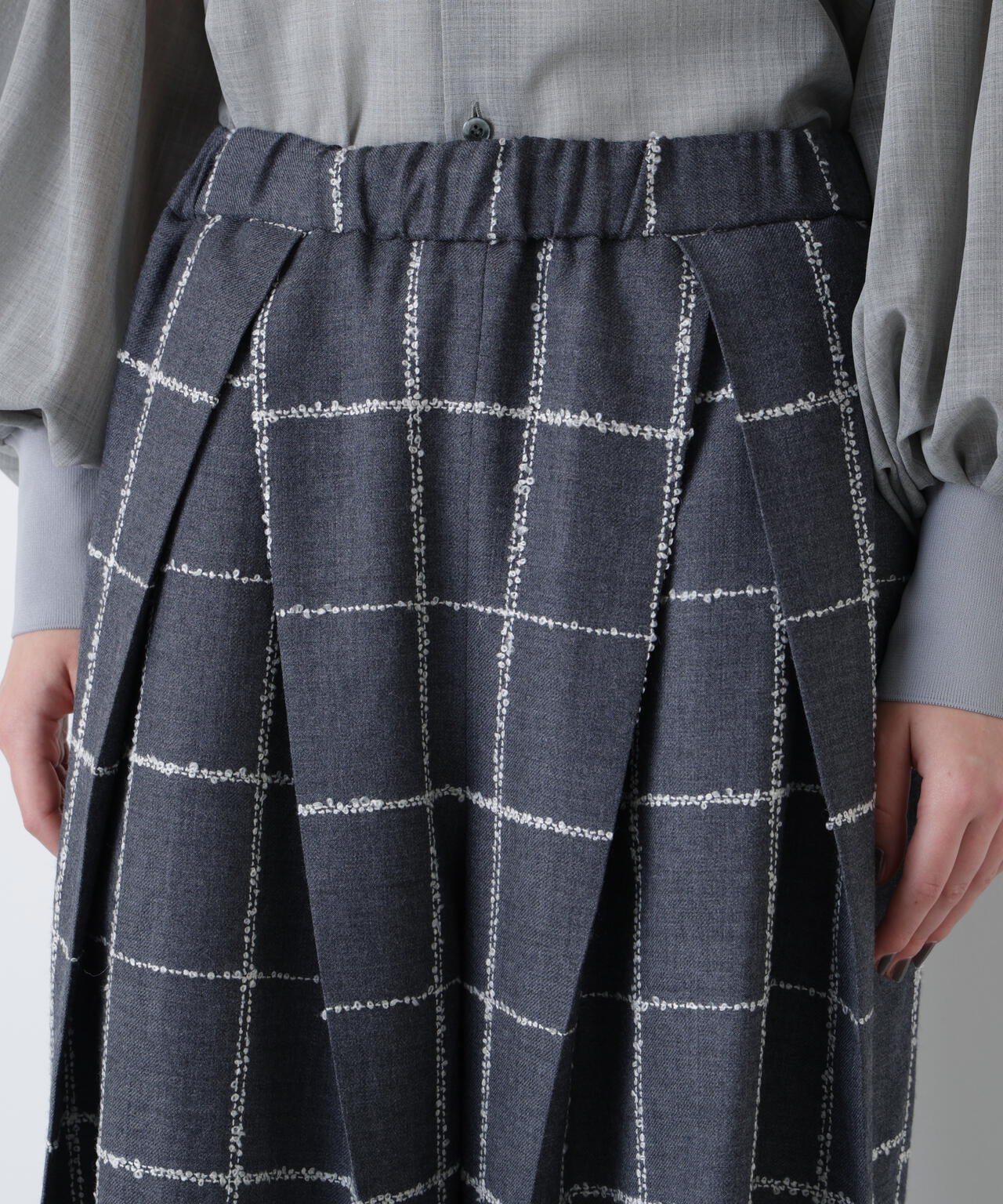 ウールチェックパンツ