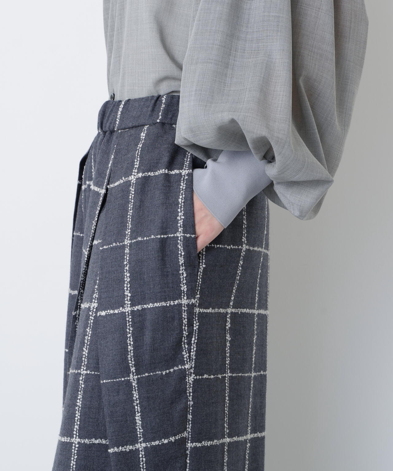 ウールチェックパンツ