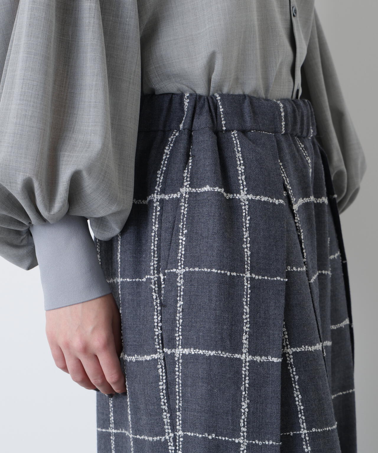 ウールチェックパンツ