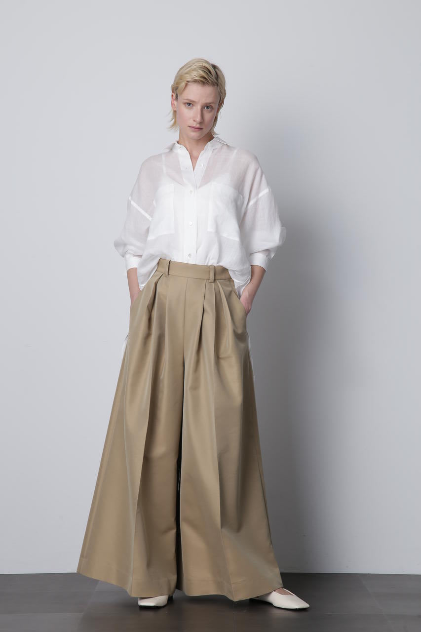 ギャバタックワイドパンツ