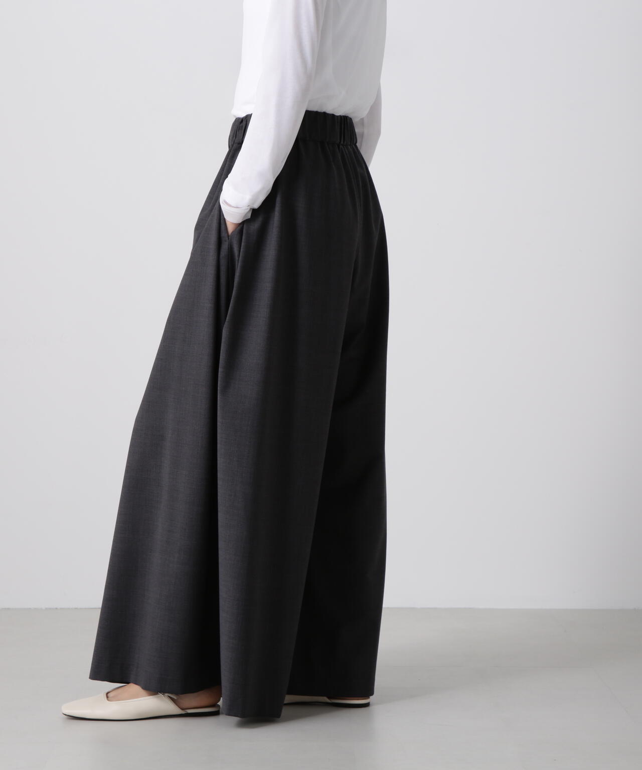 【限定カラー/ブラウン】TWギャザーパンツ