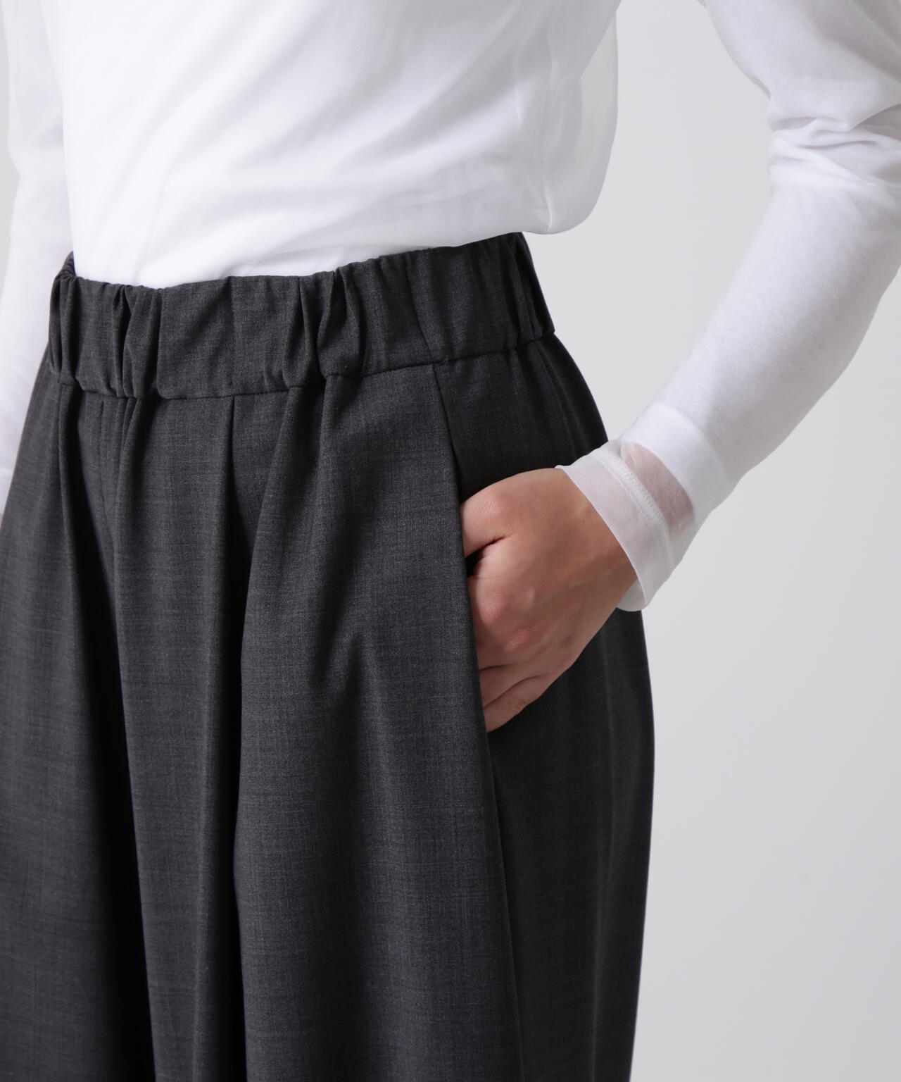 【限定カラー/ブラウン】TWギャザーパンツ