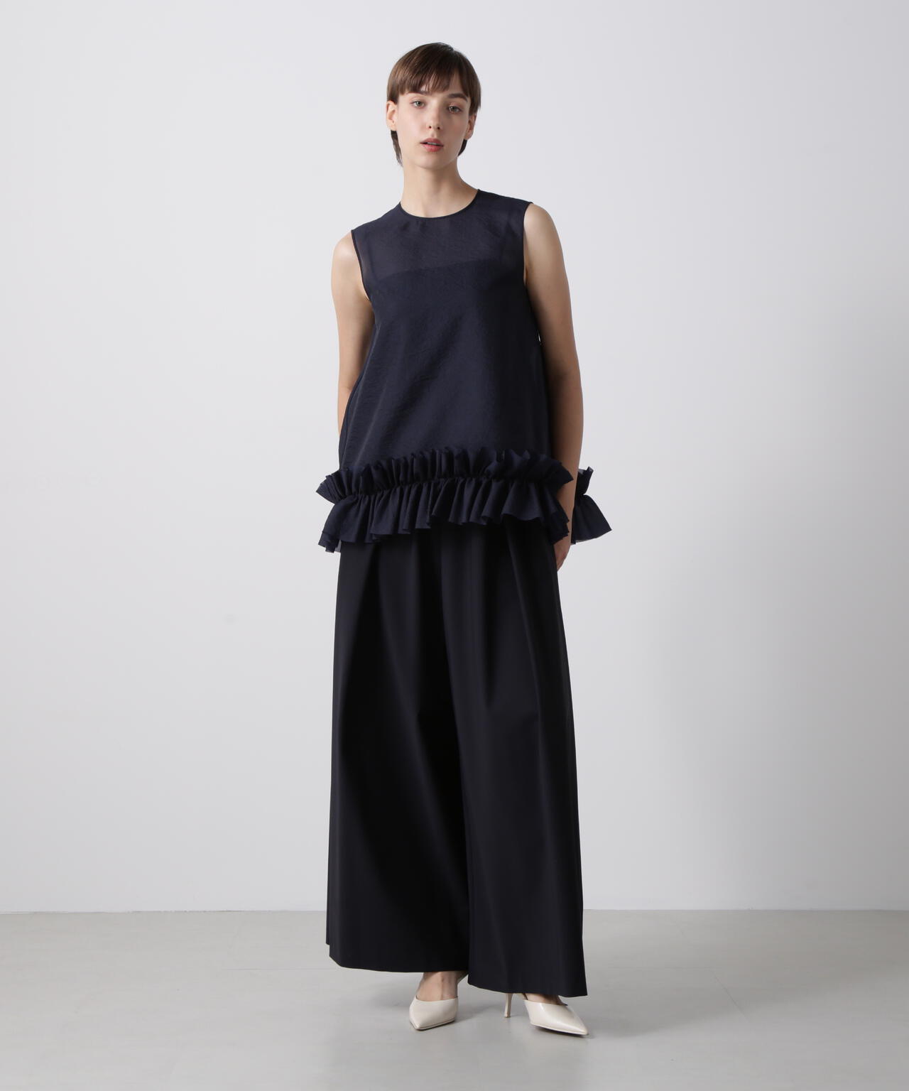 【限定カラー/ブラウン】TWギャザーパンツ