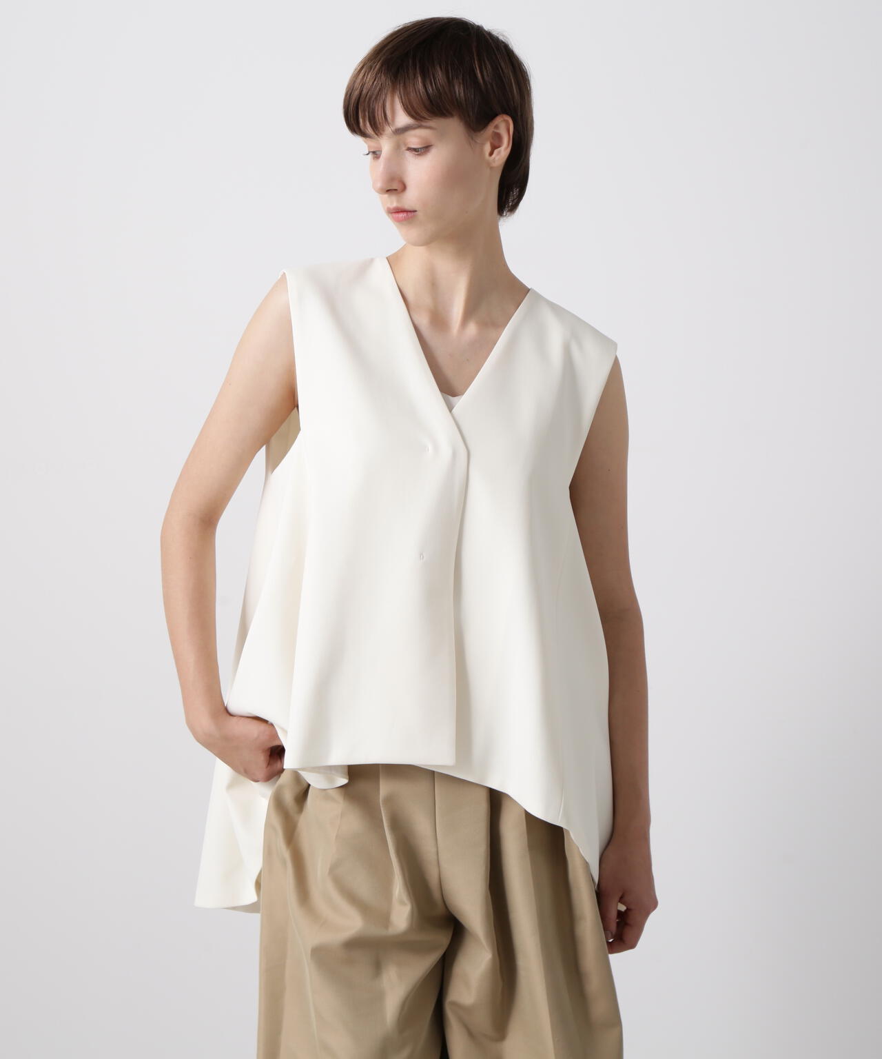 【美的 10月号掲載商品】ダブルクロスジレ