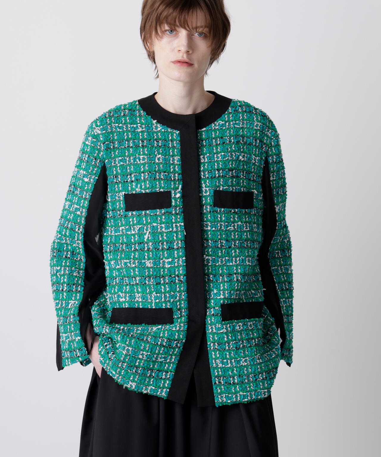 LINTONツイードジャケット