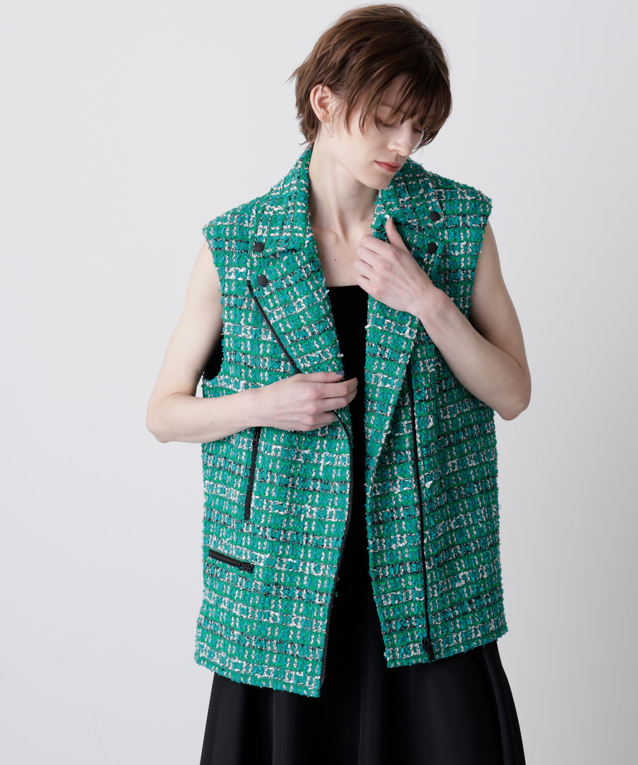 LINTONツイードジレ