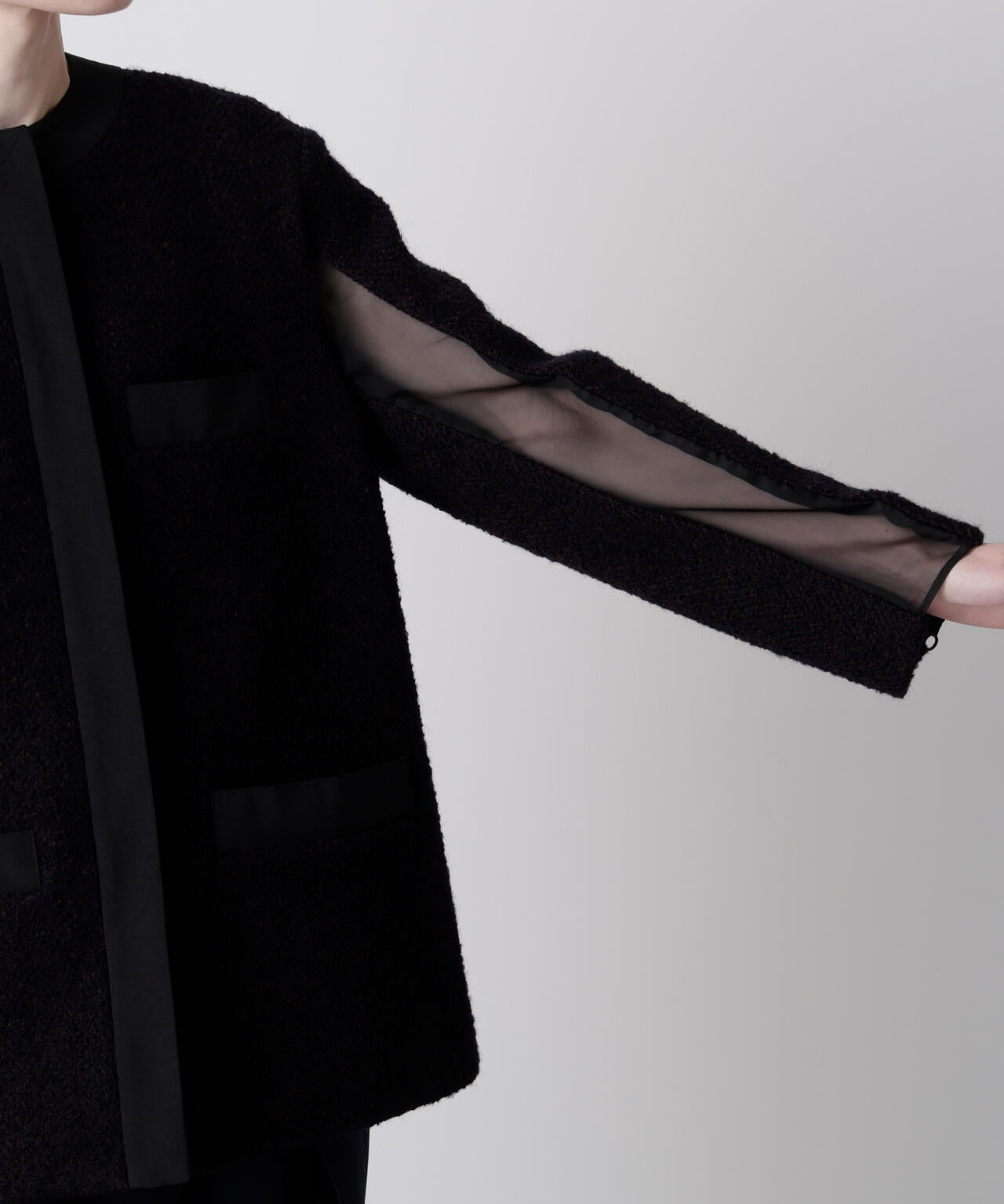 ループヘリンボーンツイードジャケット