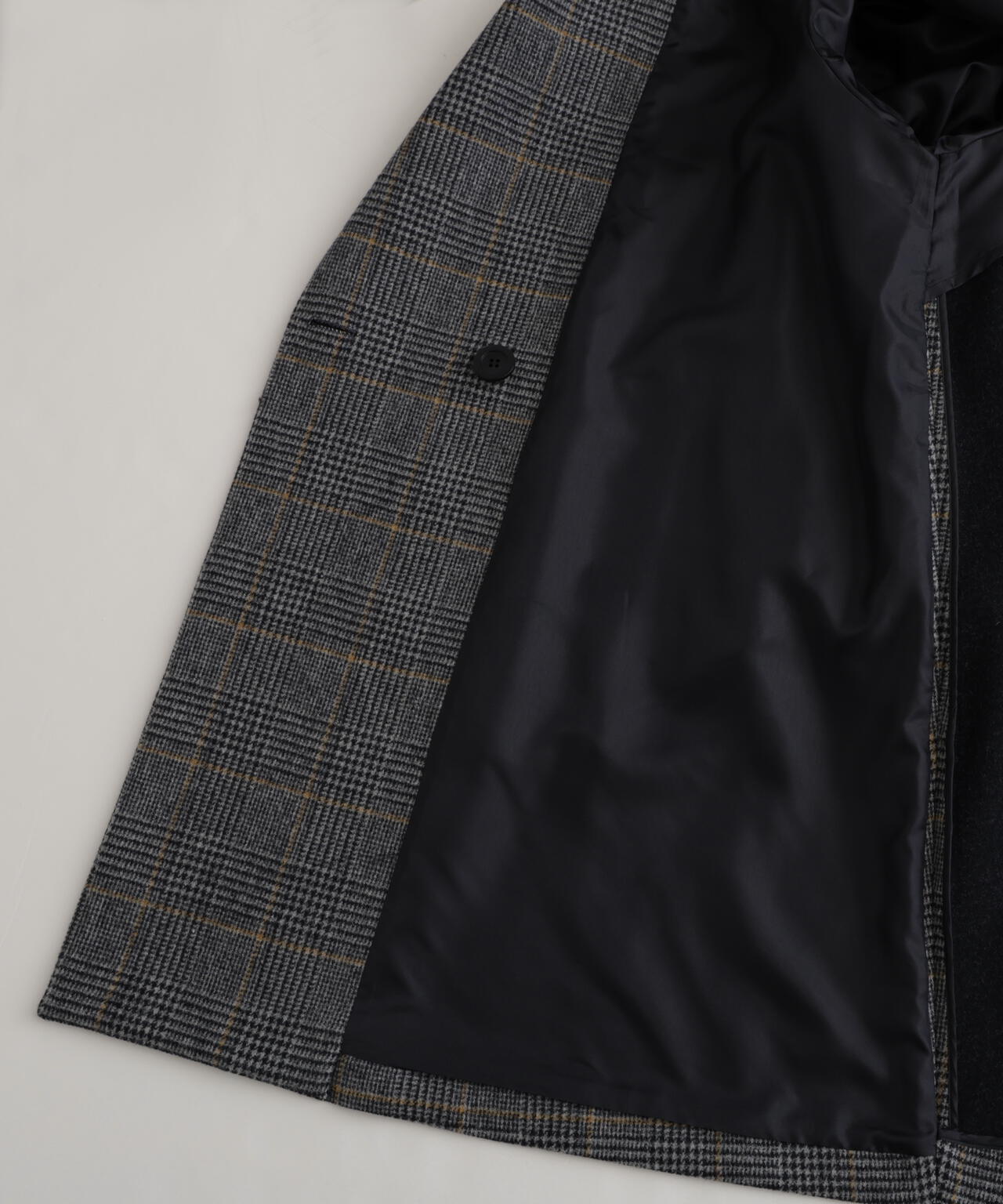 ウールチェックコート