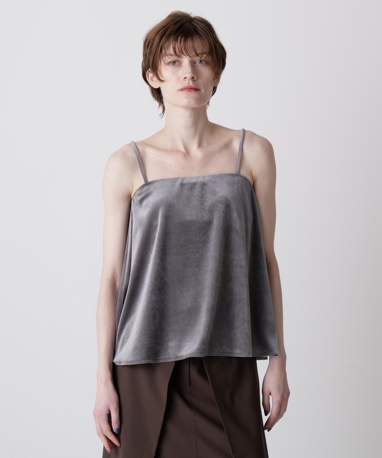 【GISELe 12月号掲載商品】カップ付きベロアキャミソール