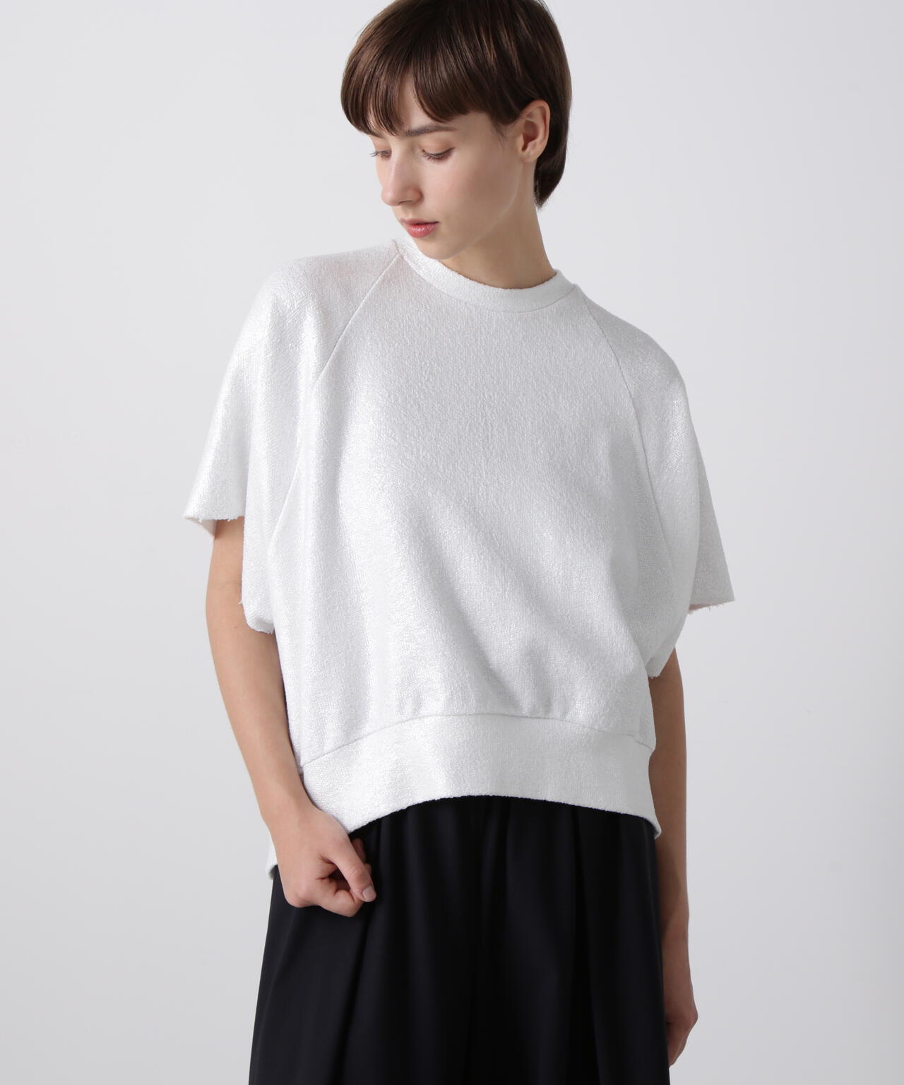 箔プリントカットソー