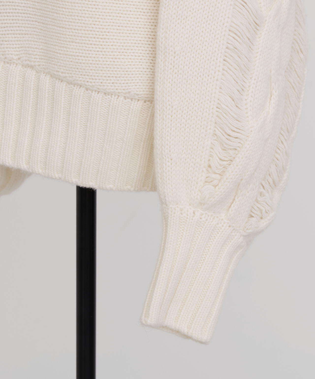 ウールカシミヤケーブルニット