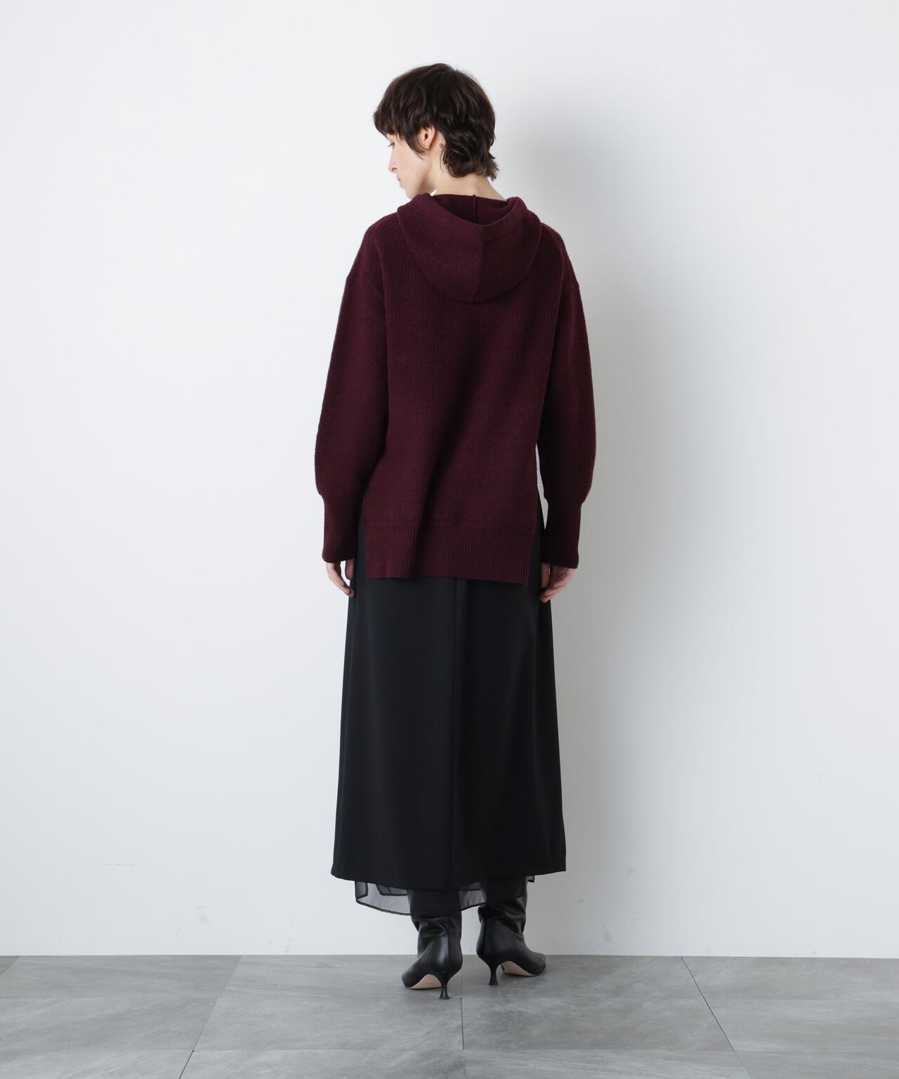 パイルニットフーディー