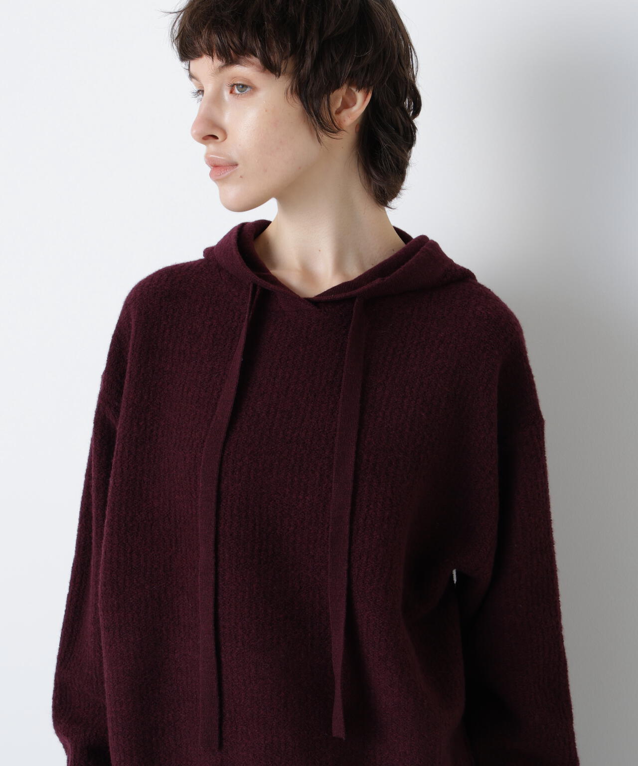 パイルニットフーディー