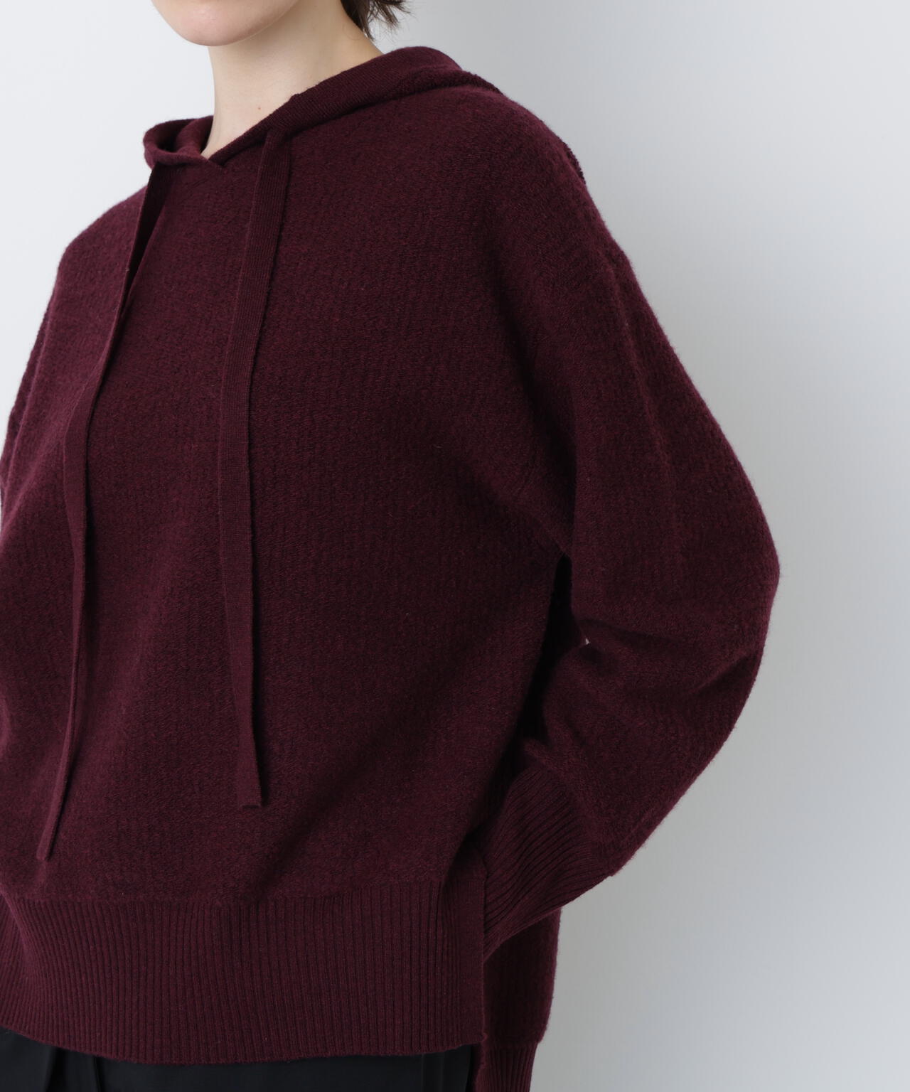 パイルニットフーディー