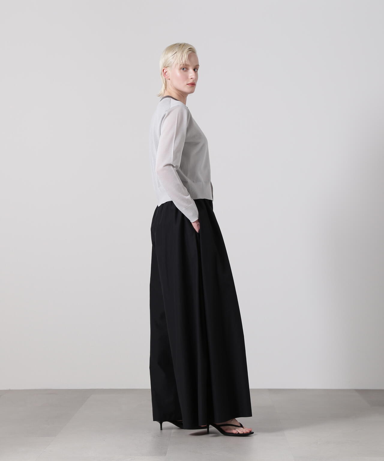 シアーニットカーディガン