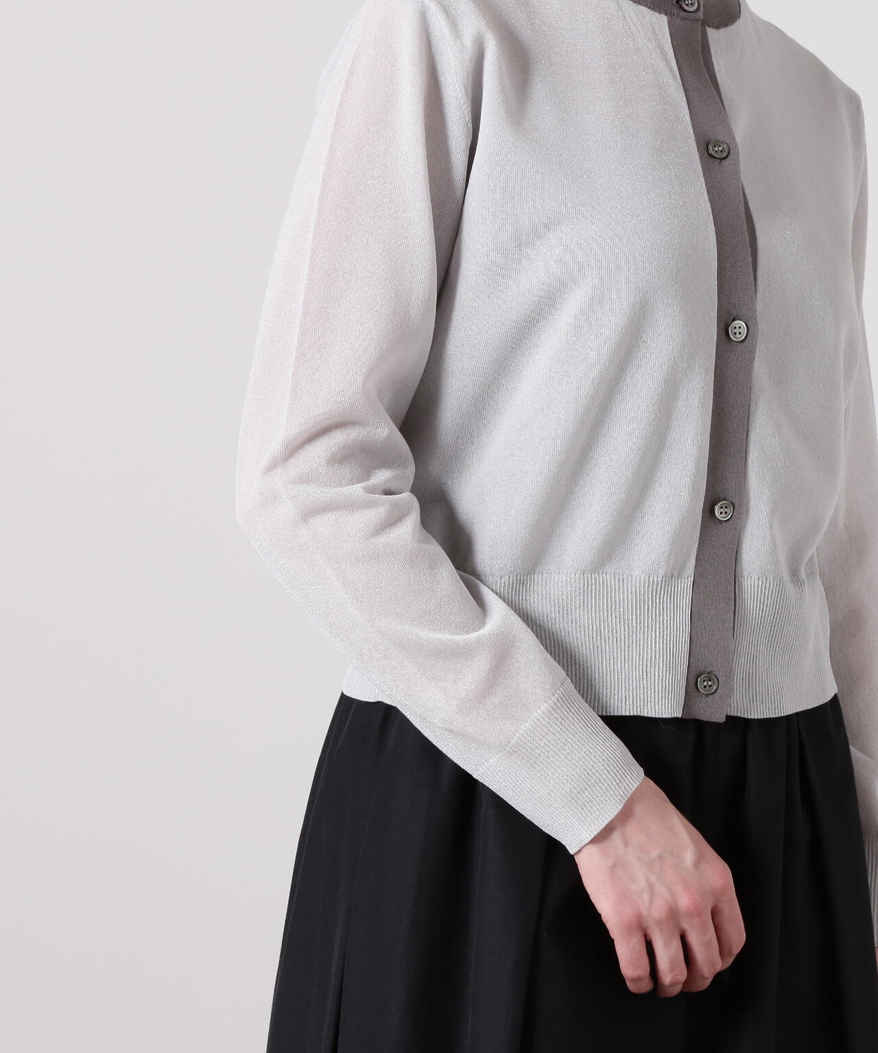 シアーニットカーディガン