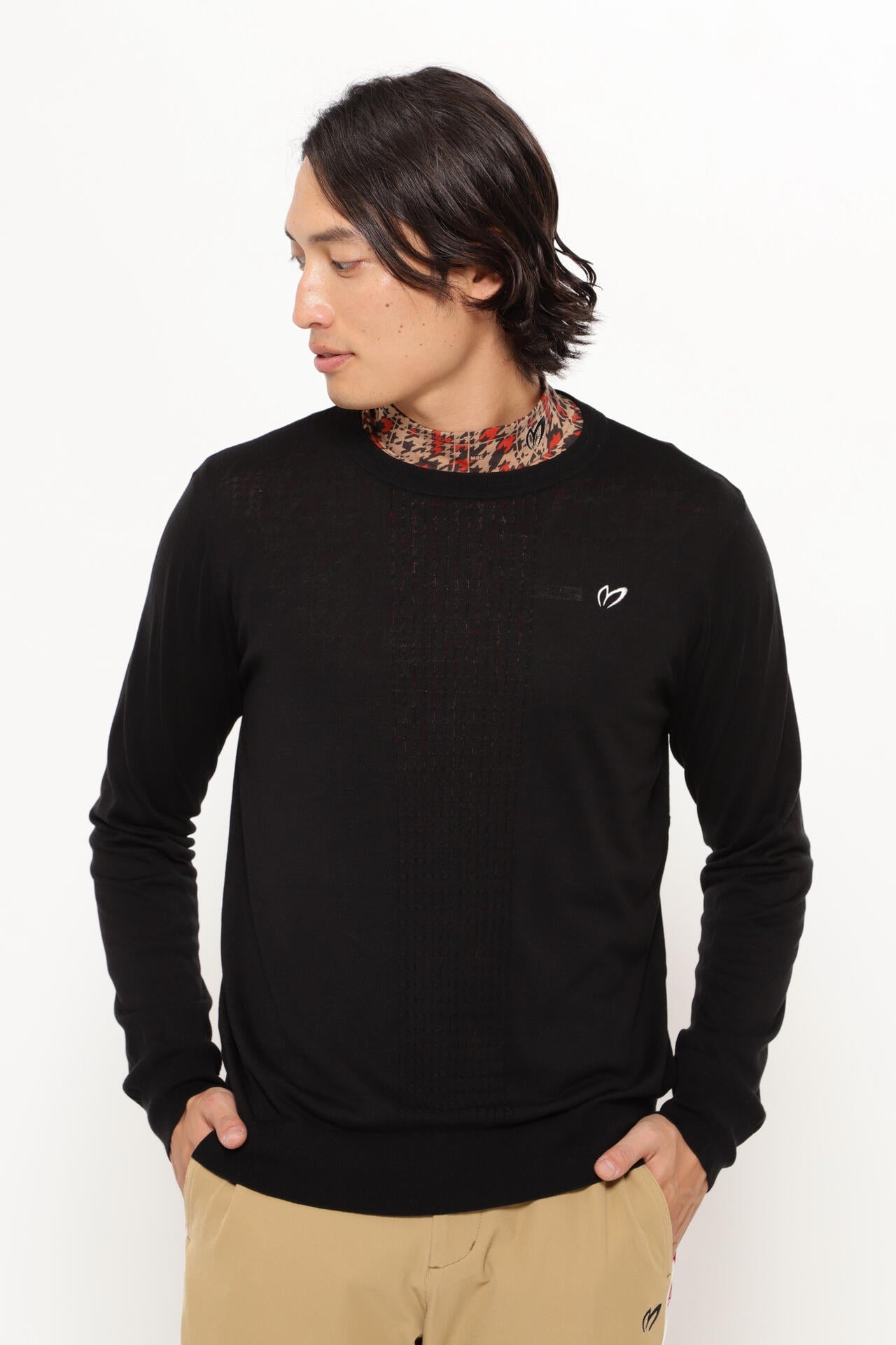 天竺＋ケーブル クルーネックニット プルオーバー | MASTER BUNNY