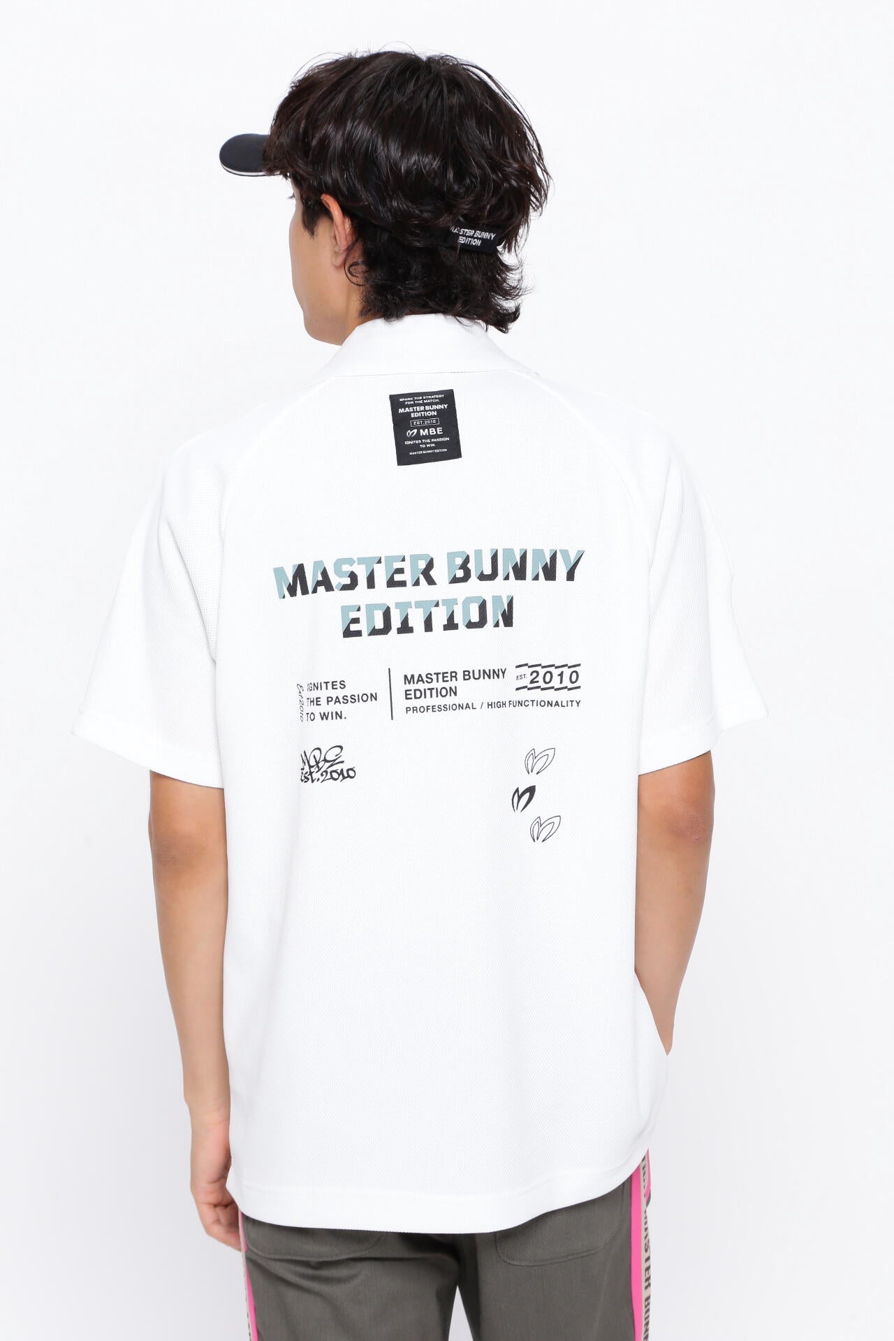 ダイヤモンドWフェイス半袖Vネックポロシャツ