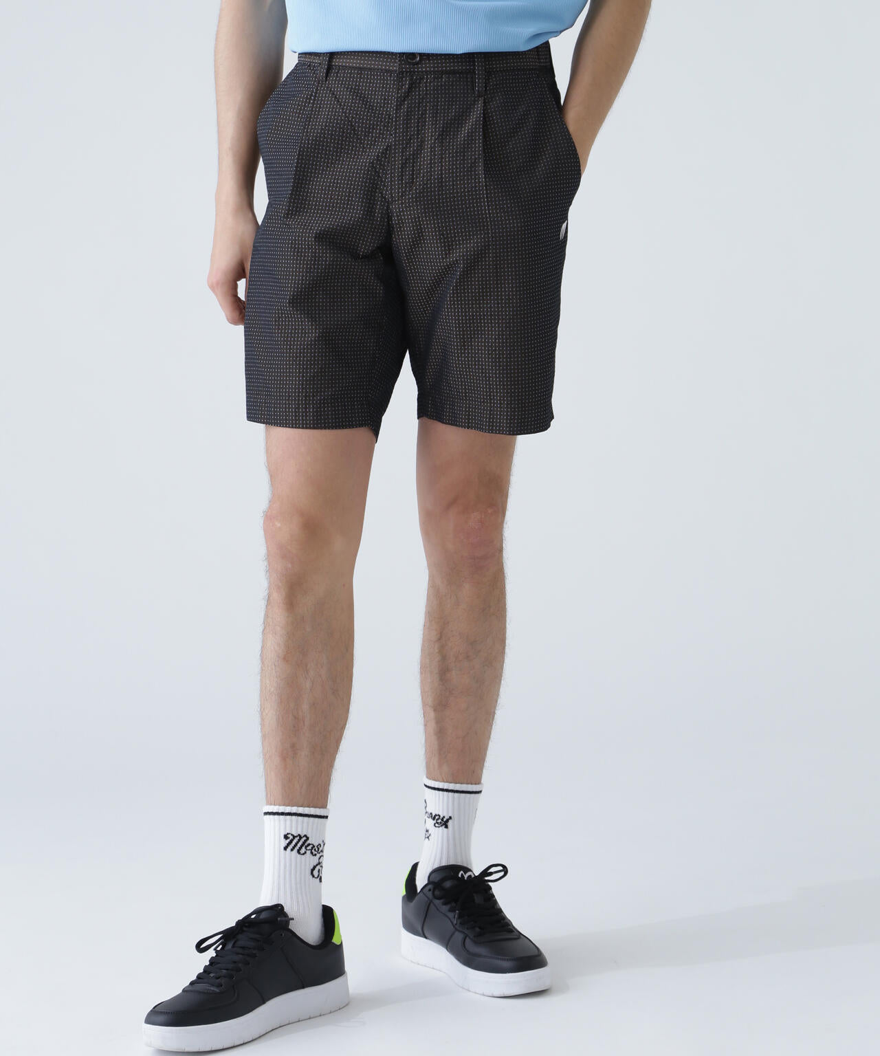 メモリータフタ刺し子ショートパンツ