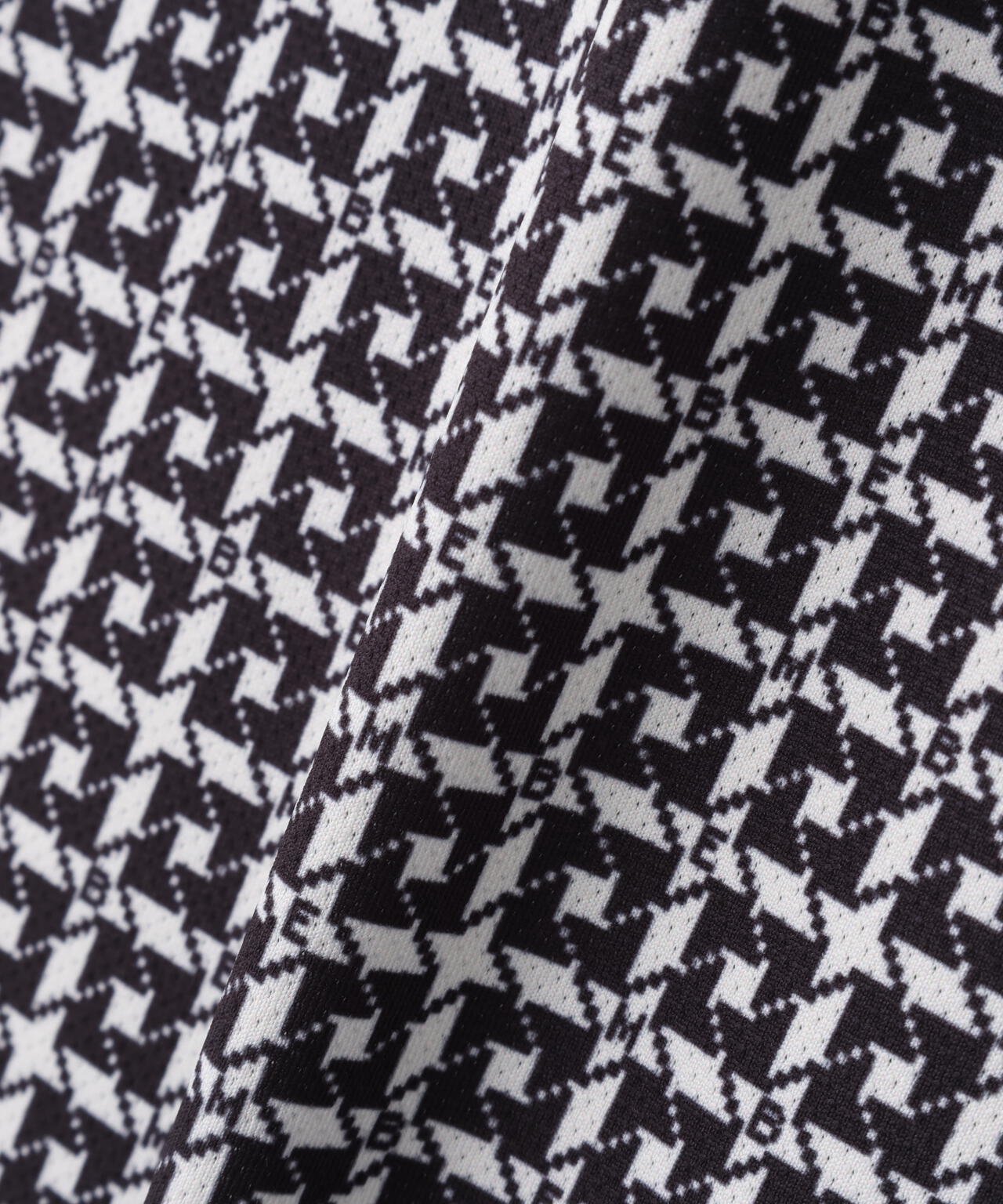 SPX150d天竺×カノコボーダー半袖ポロシャツ <千鳥プリント>