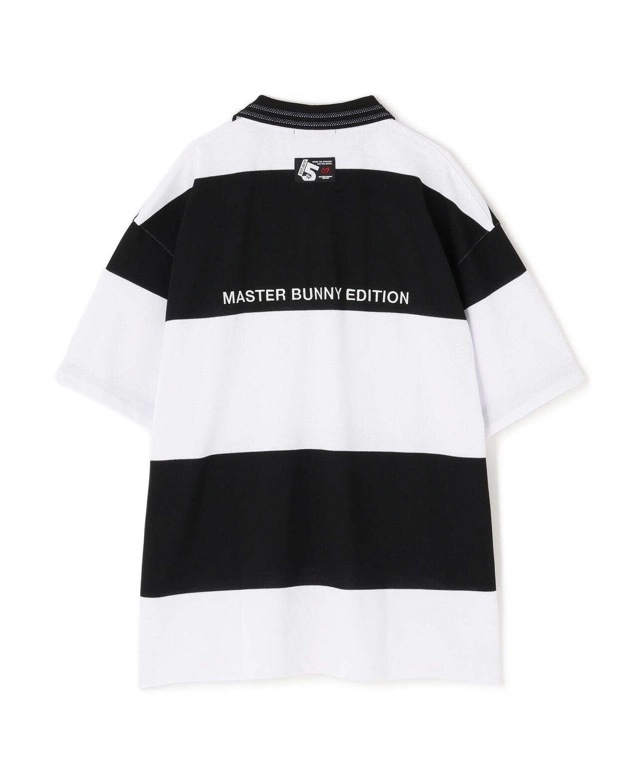 切替タックカノコパネルボーダー半袖ポロシャツ