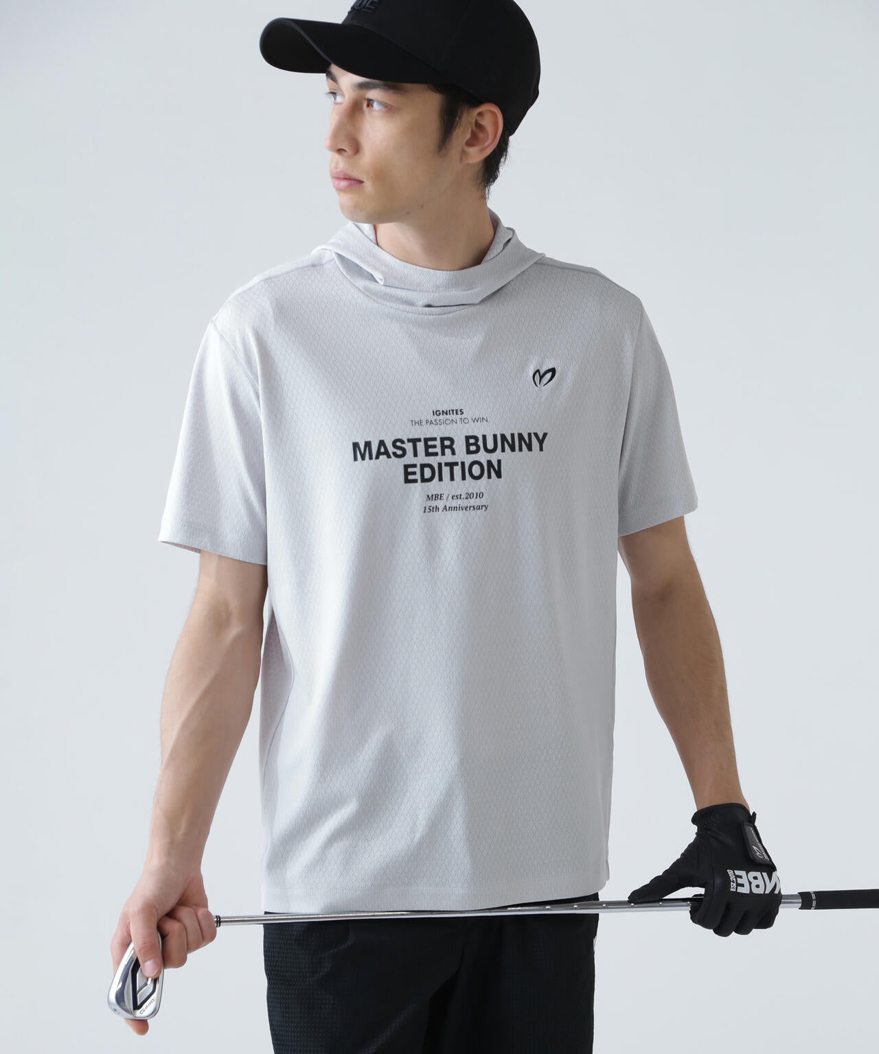 ダイヤベアジャガード半袖フーディ