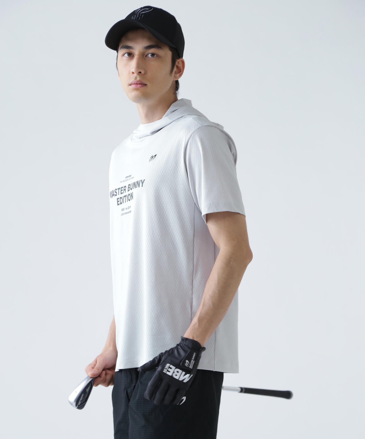 ダイヤベアジャガード半袖フーディ