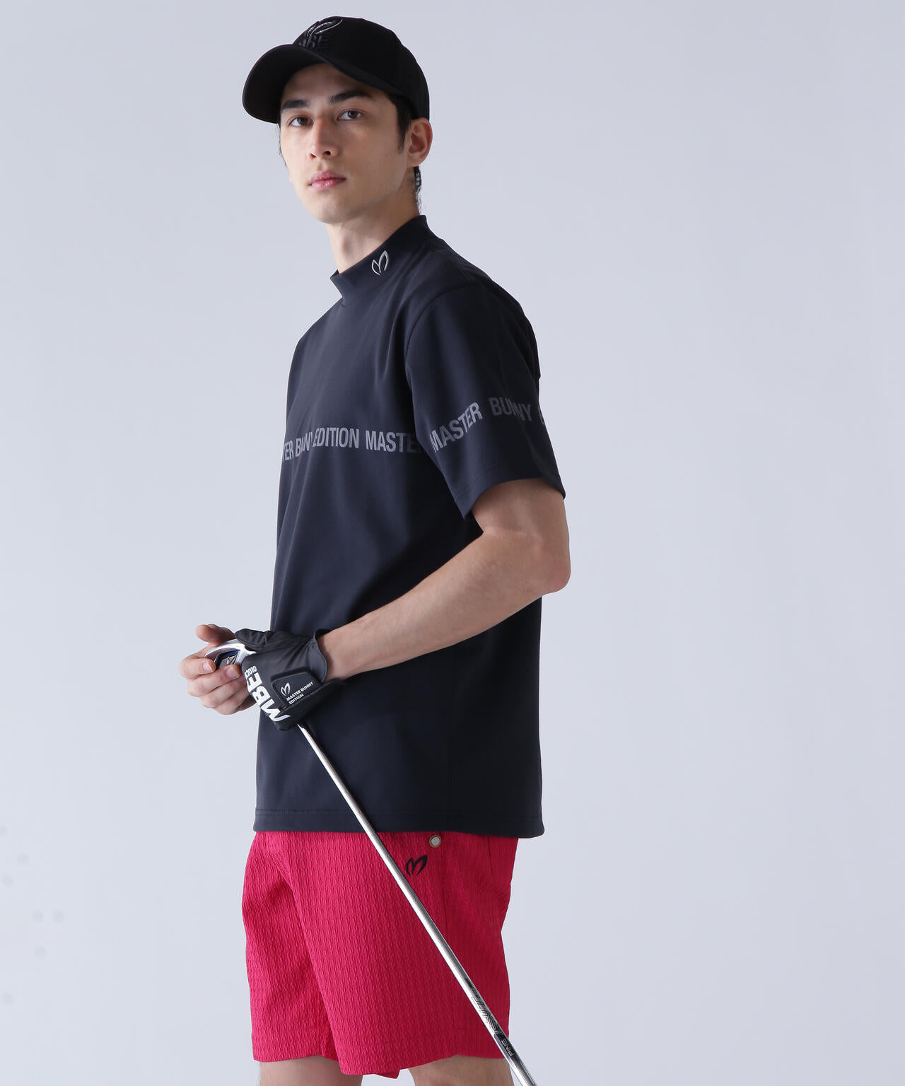 裏ワッフルジャージ半袖モックネックカットソー