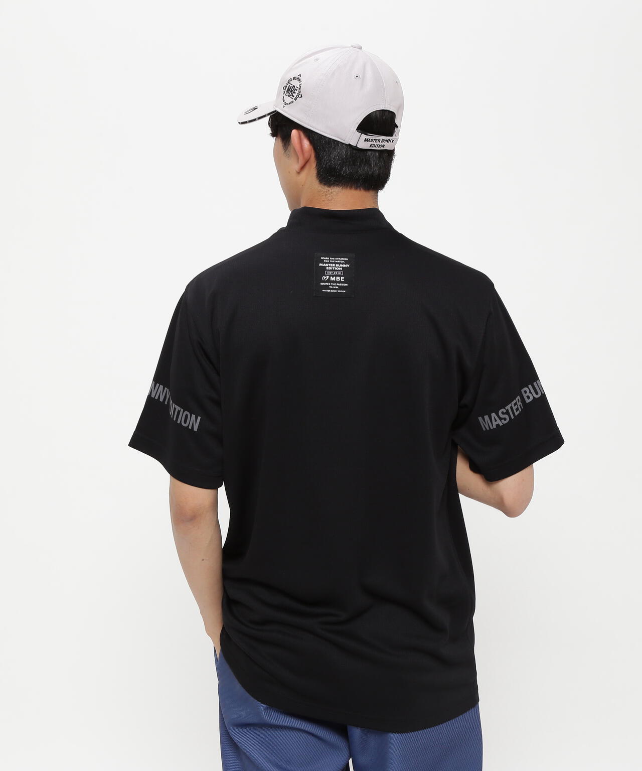 裏ワッフルジャージ半袖モックネックカットソー