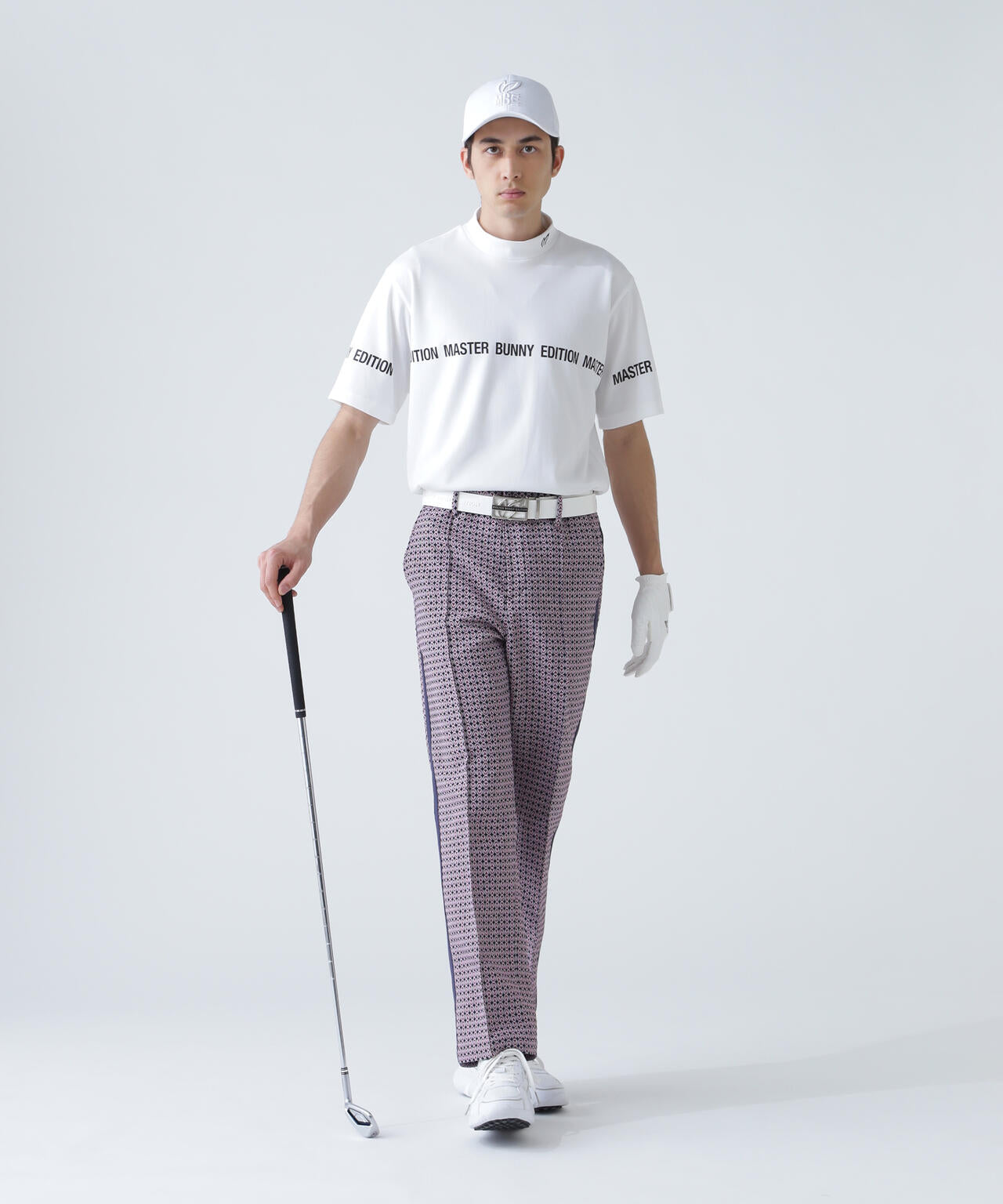 裏ワッフルジャージ半袖モックネックカットソー