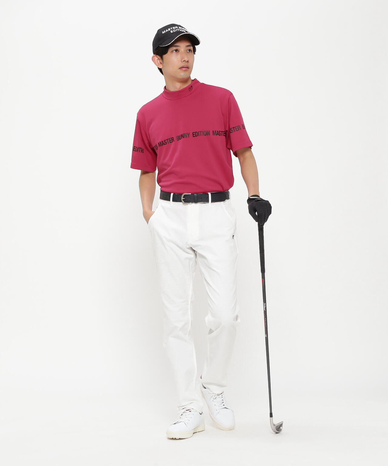 裏ワッフルジャージ半袖モックネックカットソー