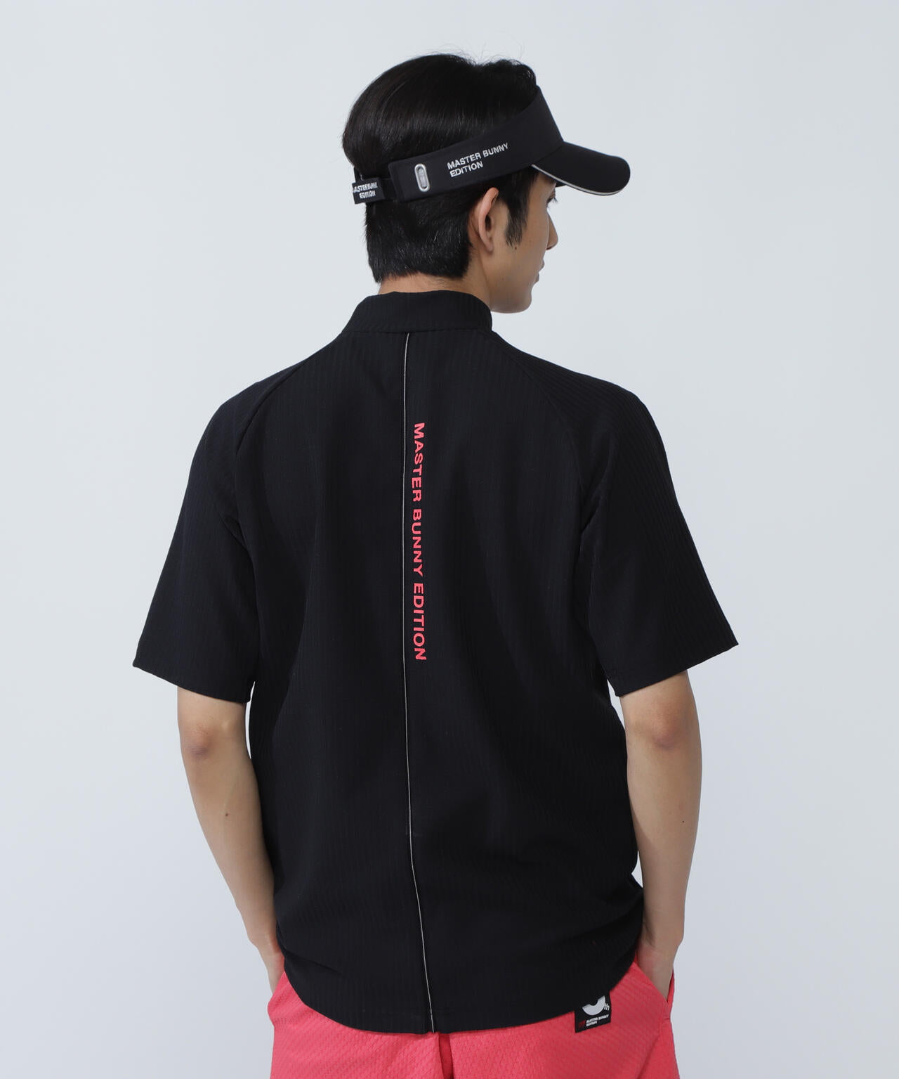 75dフルダルサッカーストライプ半袖ハイネックカットソー