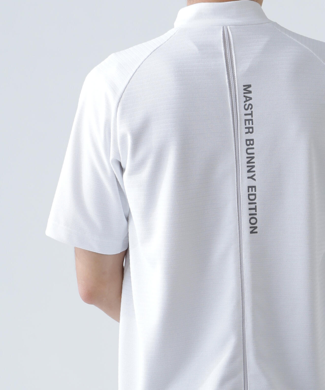 75dフルダルサッカーストライプ半袖ハイネックカットソー