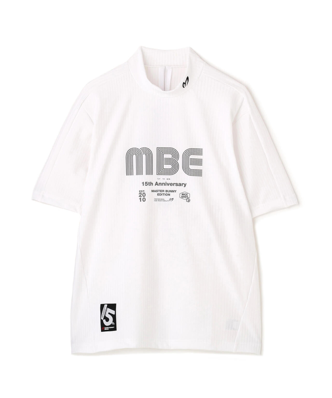 75dフルダルサッカーストライプ半袖ハイネックカットソー