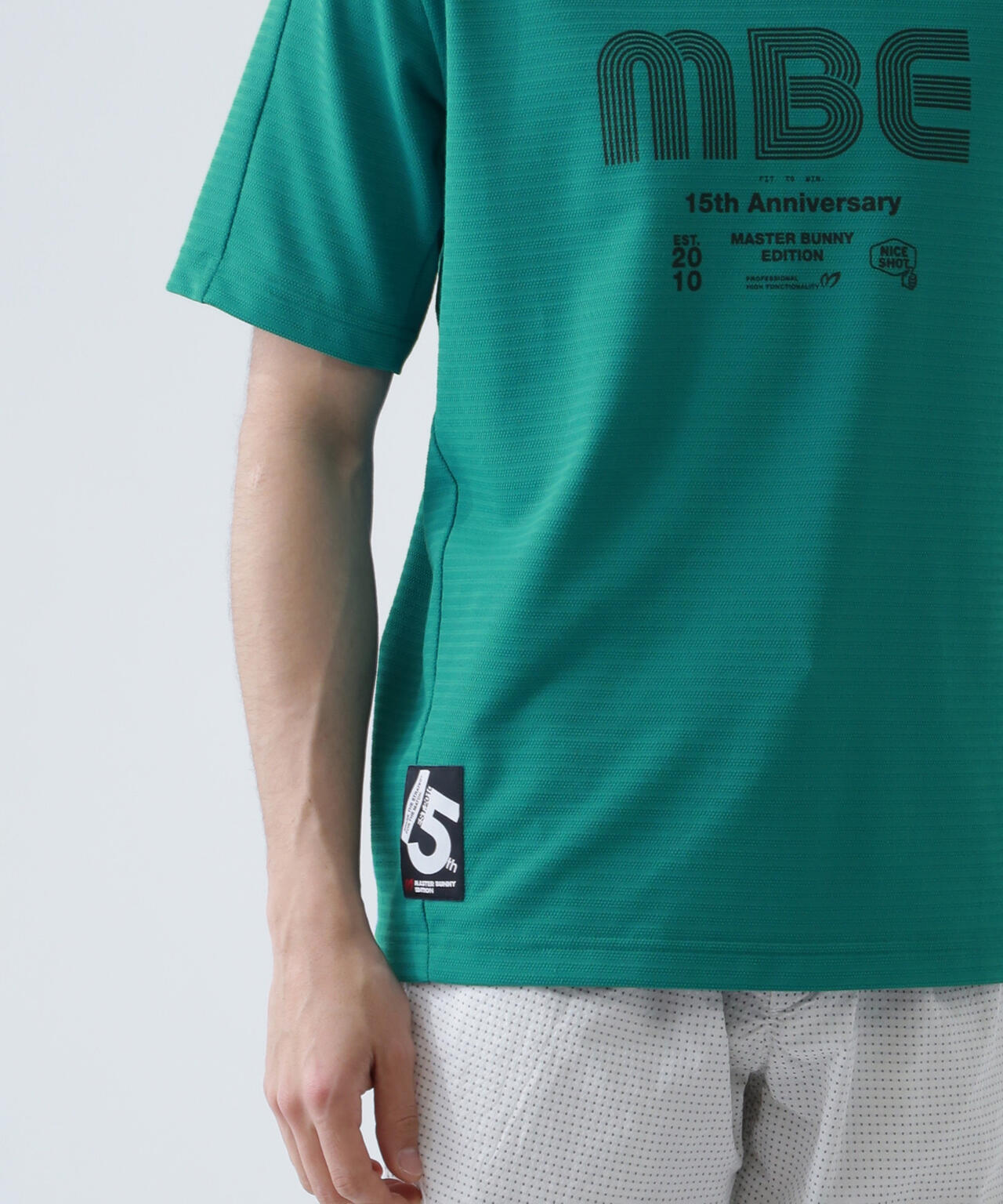 75dフルダルサッカーストライプ半袖ハイネックカットソー