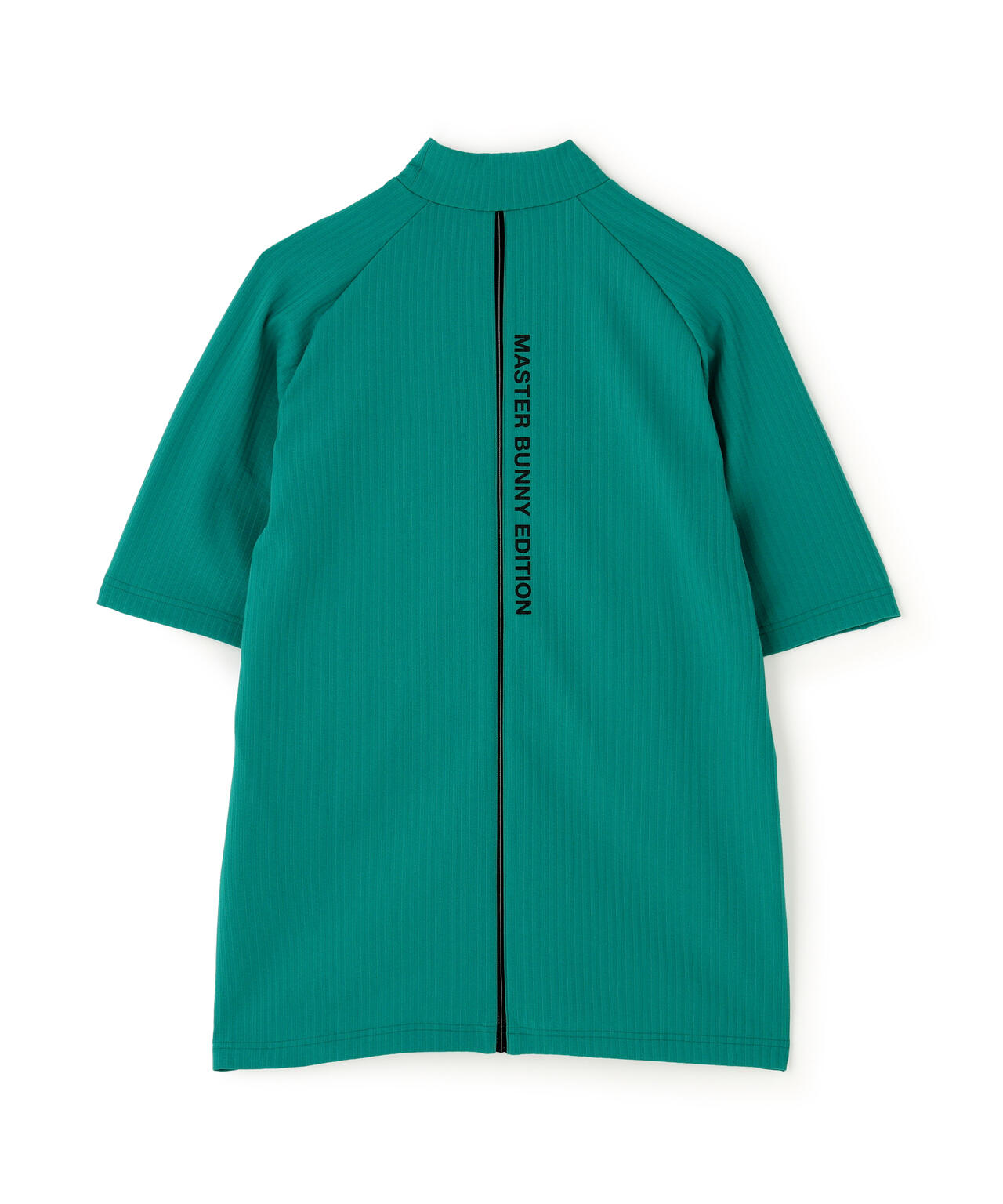 75dフルダルサッカーストライプ半袖ハイネックカットソー