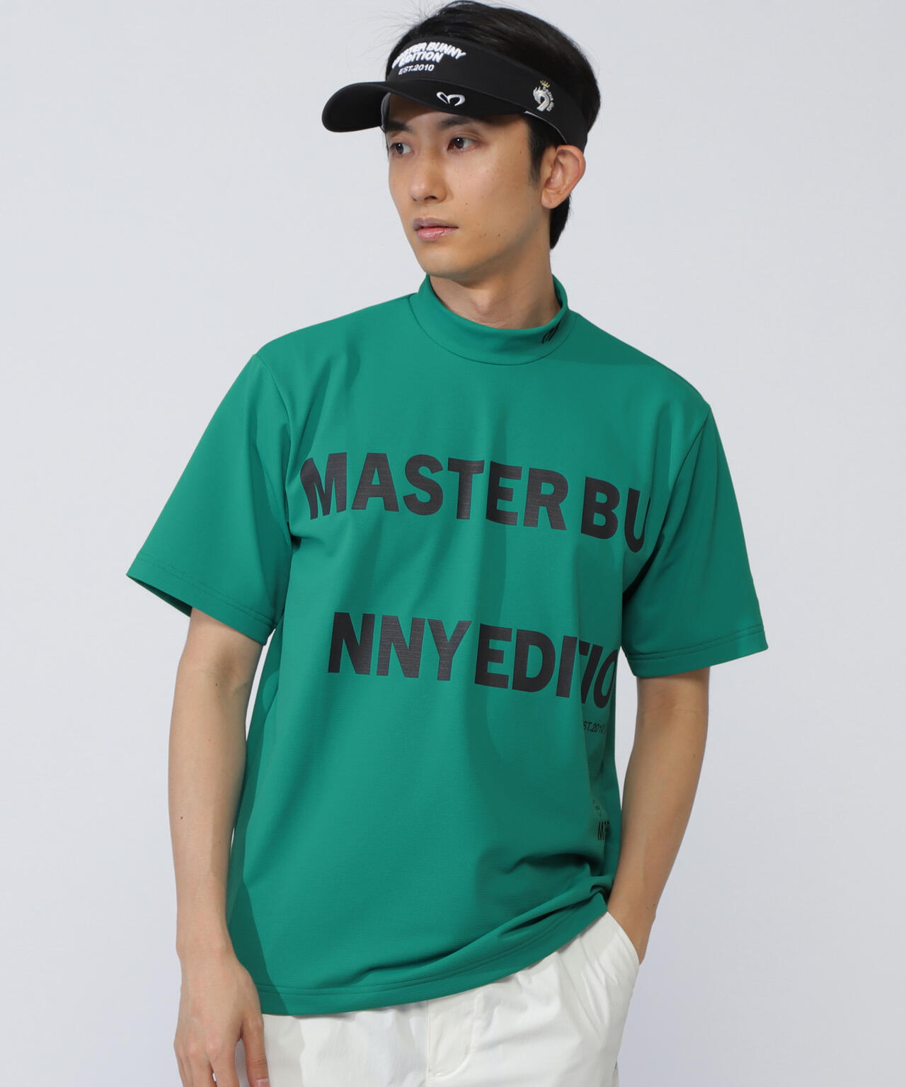 【原プロアイコン】SPX 150d天竺×鹿の子ボーダー半袖ハイネックカットソー