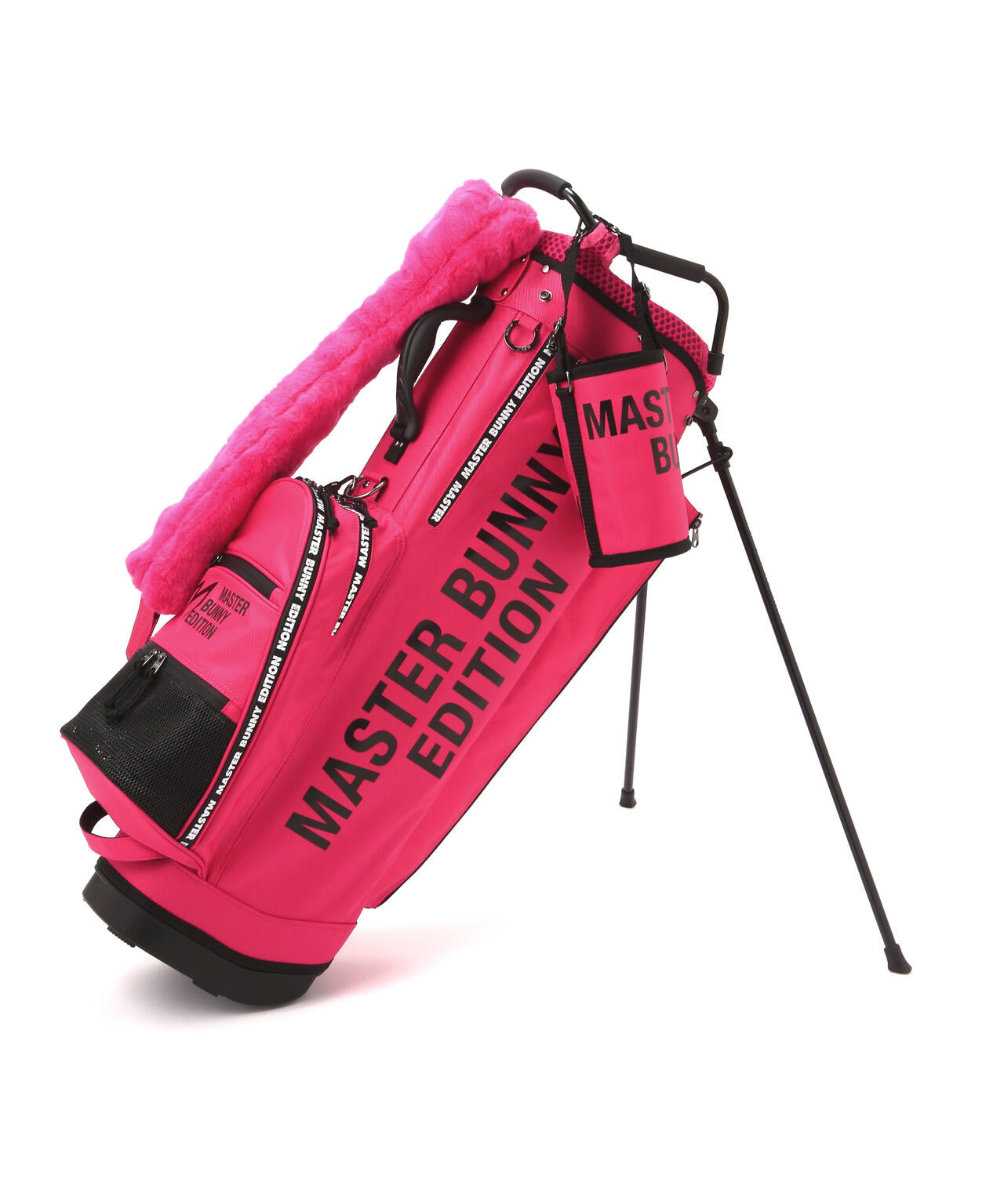 【ペットボトルホルダー、マルチポーチ付き】筒型キャディーバック (46インチ対応) (UNISEX)