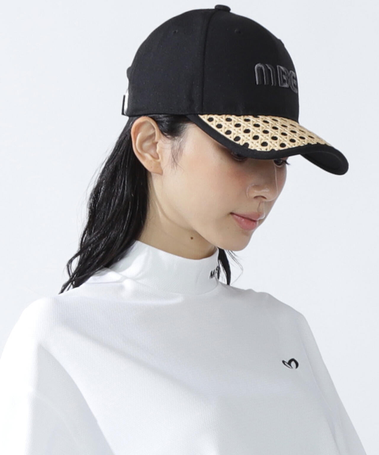 竹編み風装飾キャップ (UNISEX)